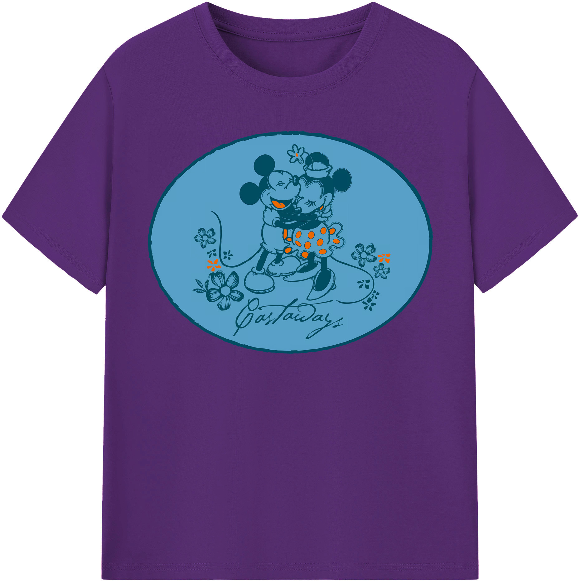 （画像用） ミッキーマウス Mickey Mouse 綿100％半袖Tシャツ（フロントプリント）