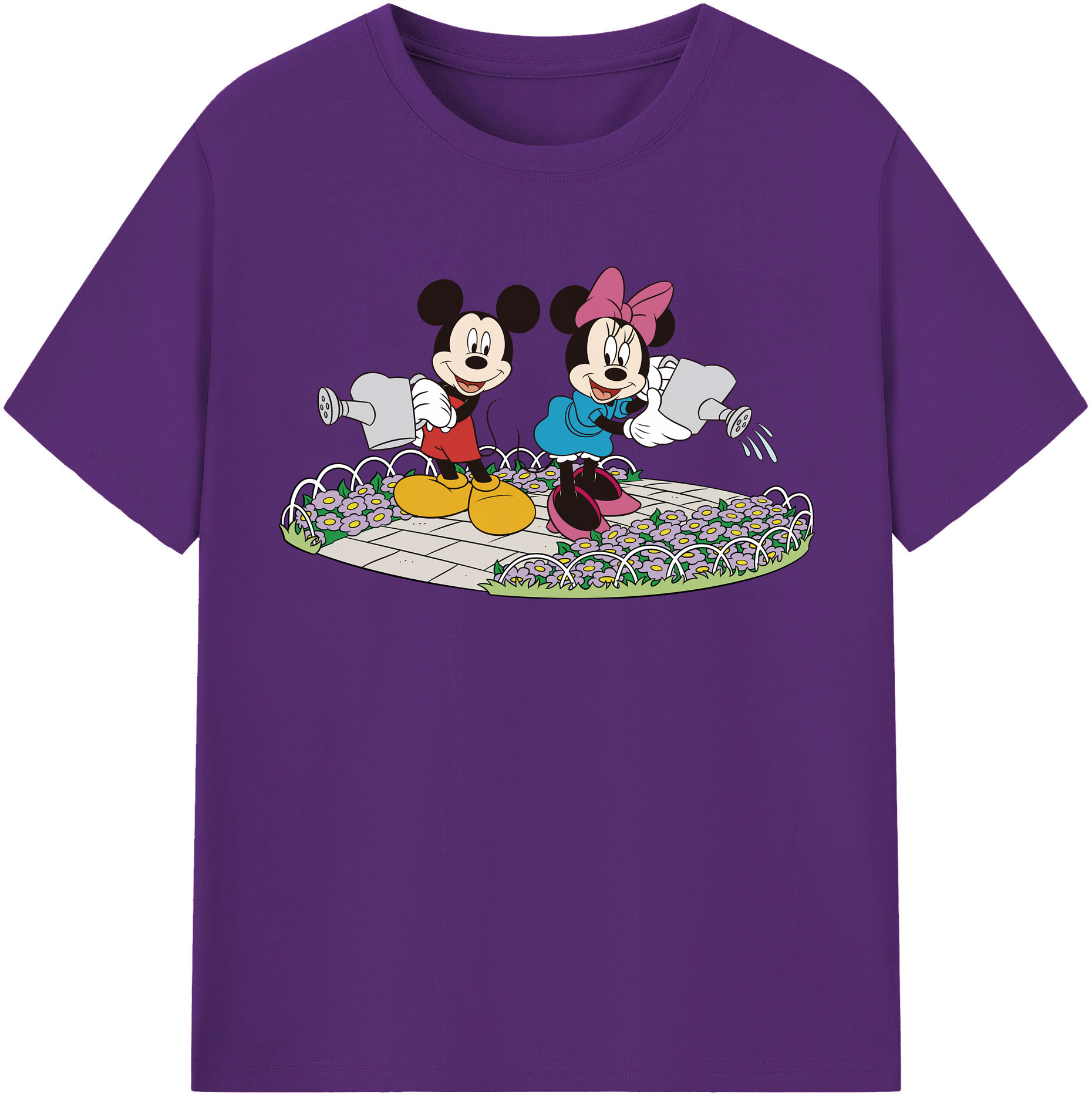 （画像用） ミッキーマウス Mickey Mouse 綿100％半袖Tシャツ（フロントプリント）