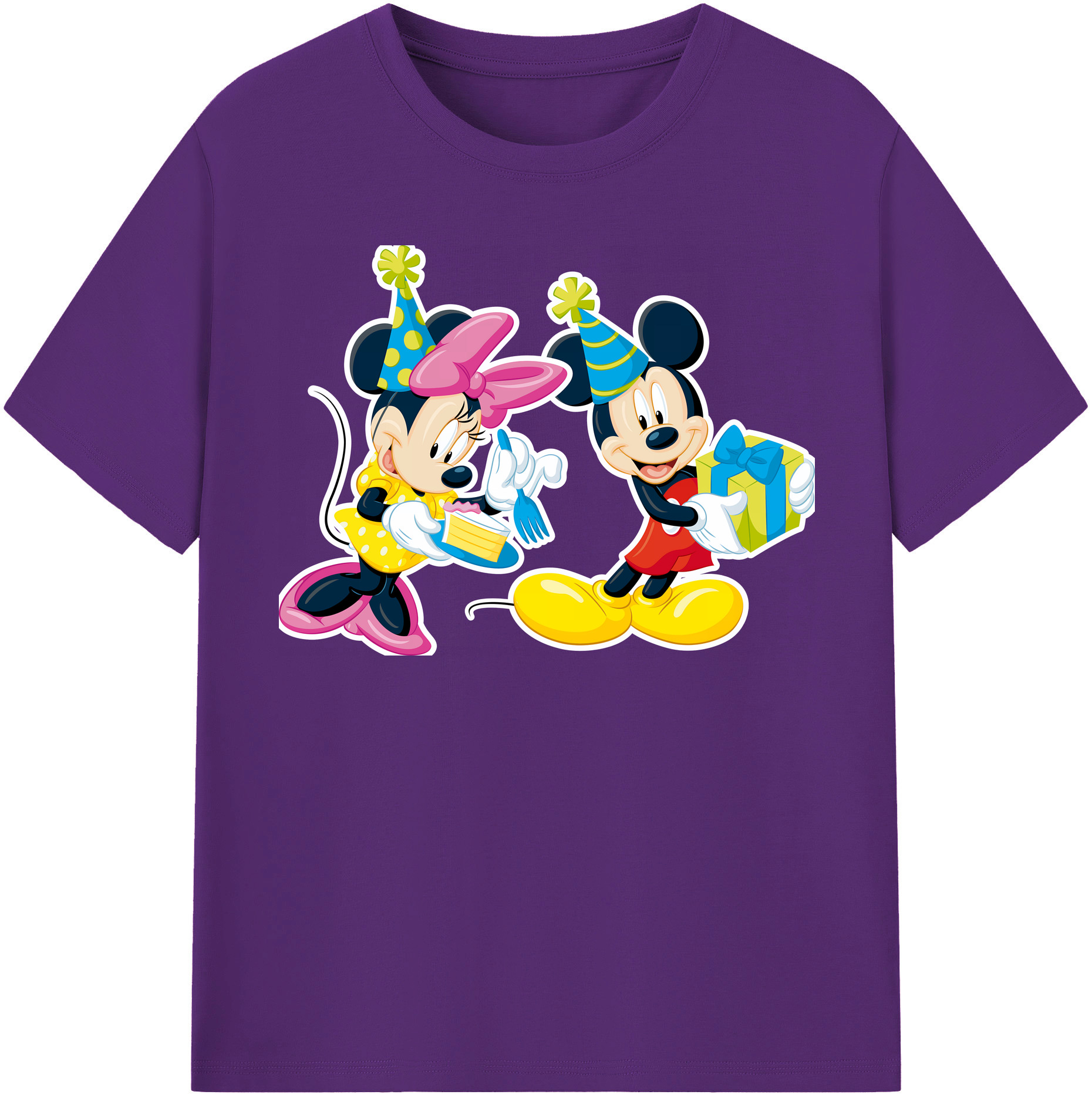 （画像用） ミッキーマウス Mickey Mouse 綿100％半袖Tシャツ（フロントプリント）