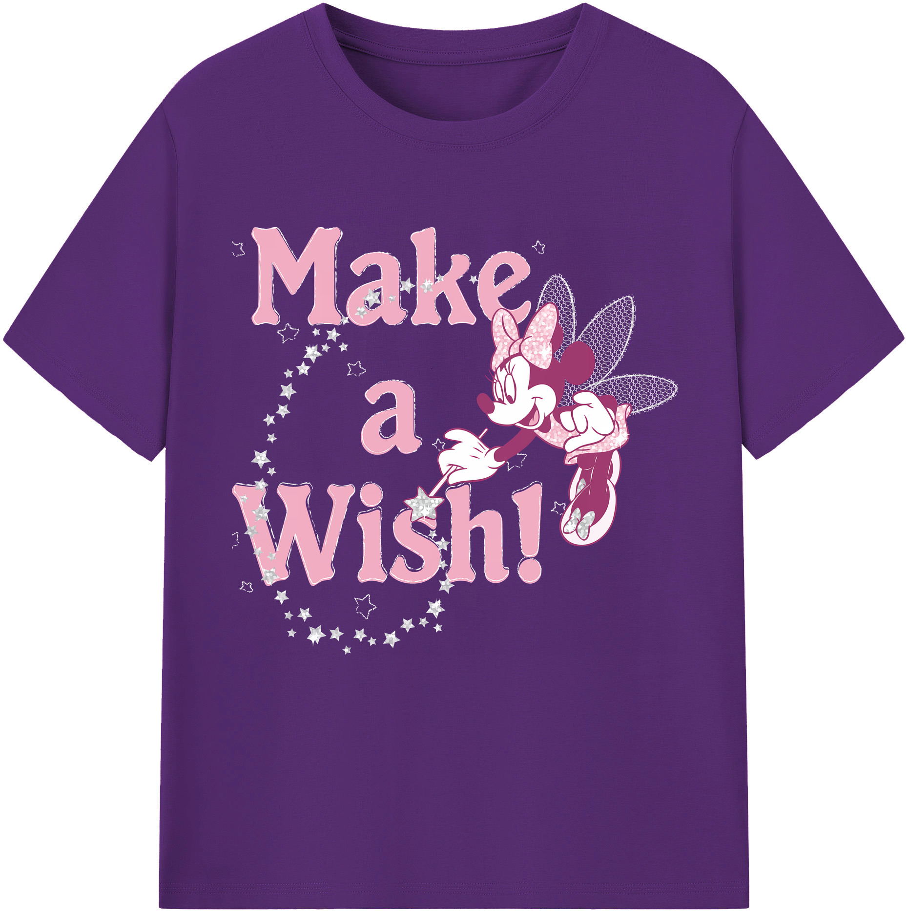（画像用） ミッキーマウス Mickey Mouse 綿100％半袖Tシャツ（フロントプリント）