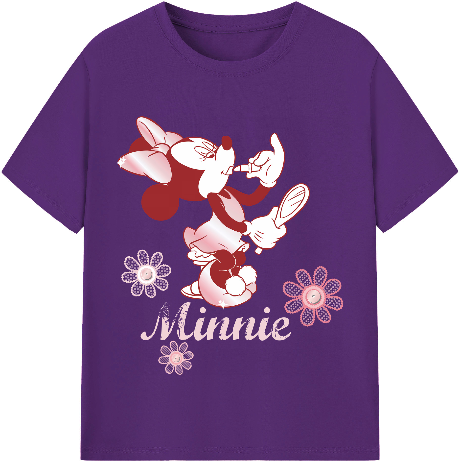 （画像用） ミッキーマウス Mickey Mouse 綿100％半袖Tシャツ（フロントプリント）
