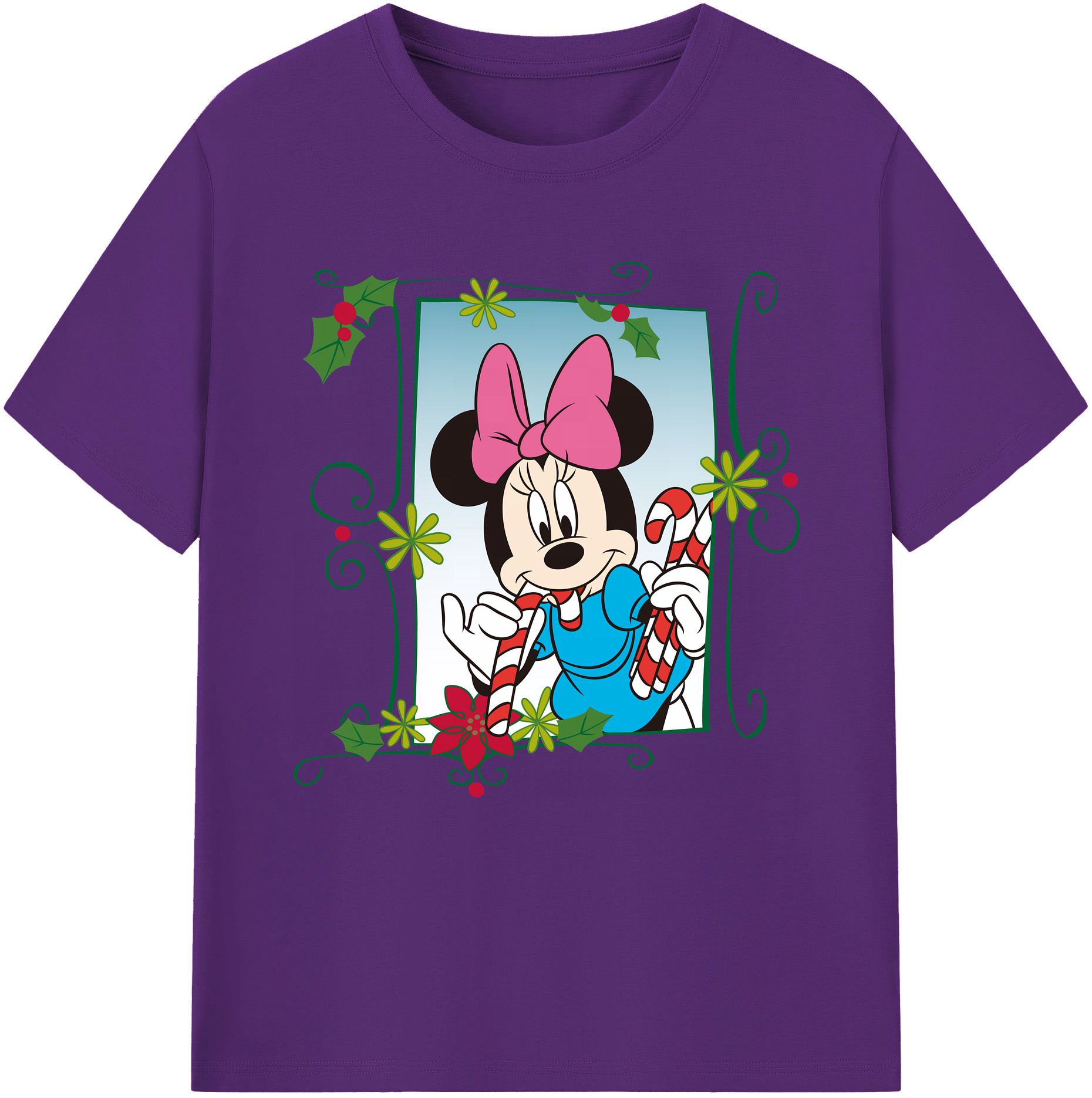 （画像用） ミッキーマウス Mickey Mouse 綿100％半袖Tシャツ（フロントプリント）