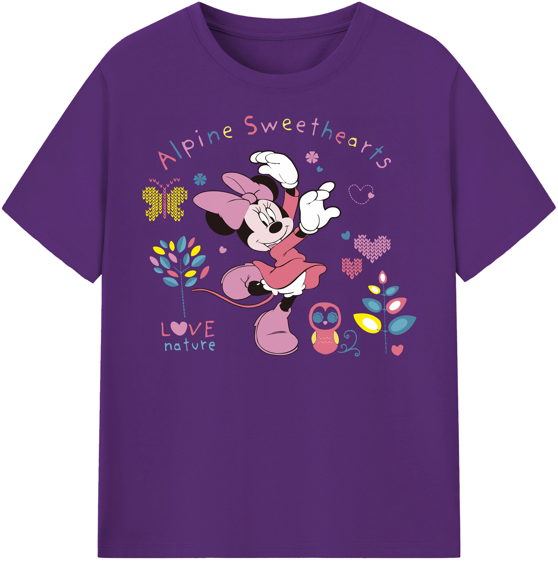 （画像用） ミッキーマウス Mickey Mouse 綿100％半袖Tシャツ（フロントプリント）