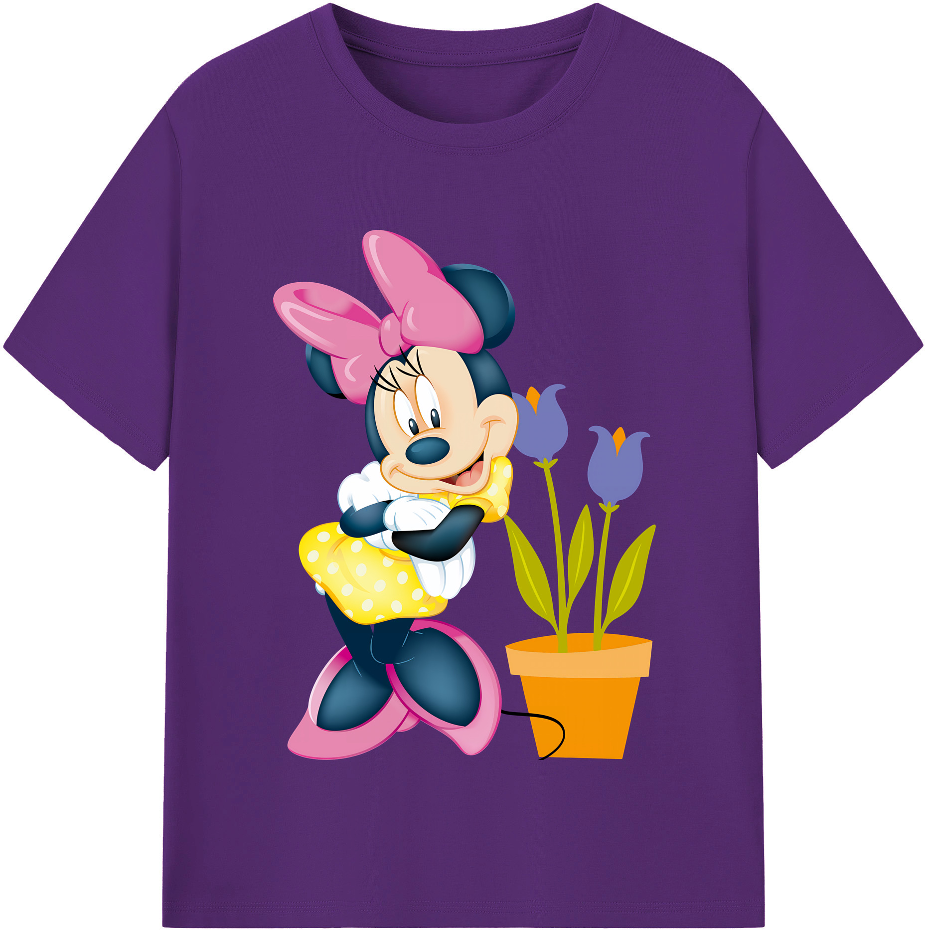 （画像用） ミッキーマウス Mickey Mouse 綿100％半袖Tシャツ（フロントプリント）