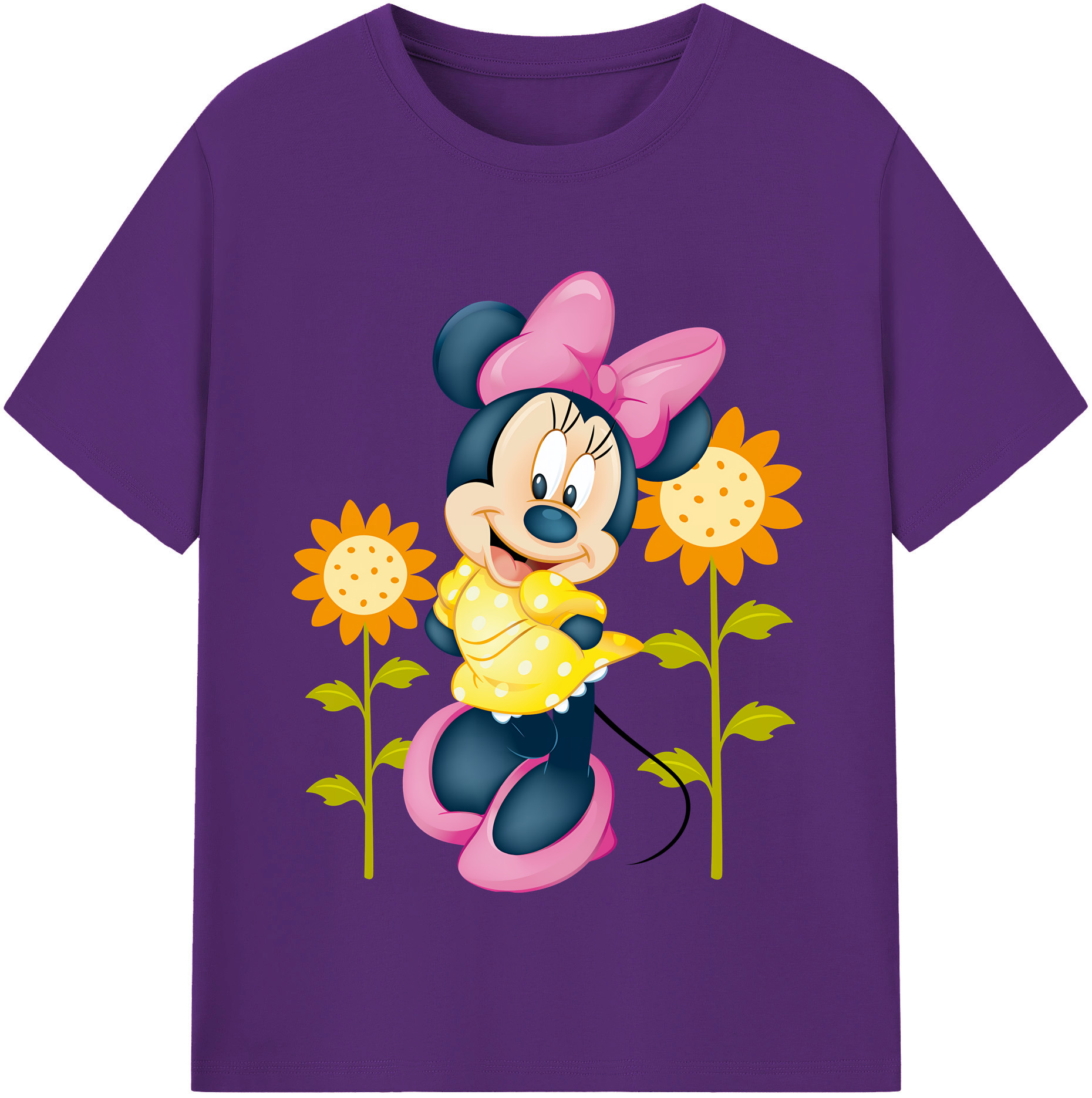 （画像用） ミッキーマウス Mickey Mouse 綿100％半袖Tシャツ（フロントプリント）