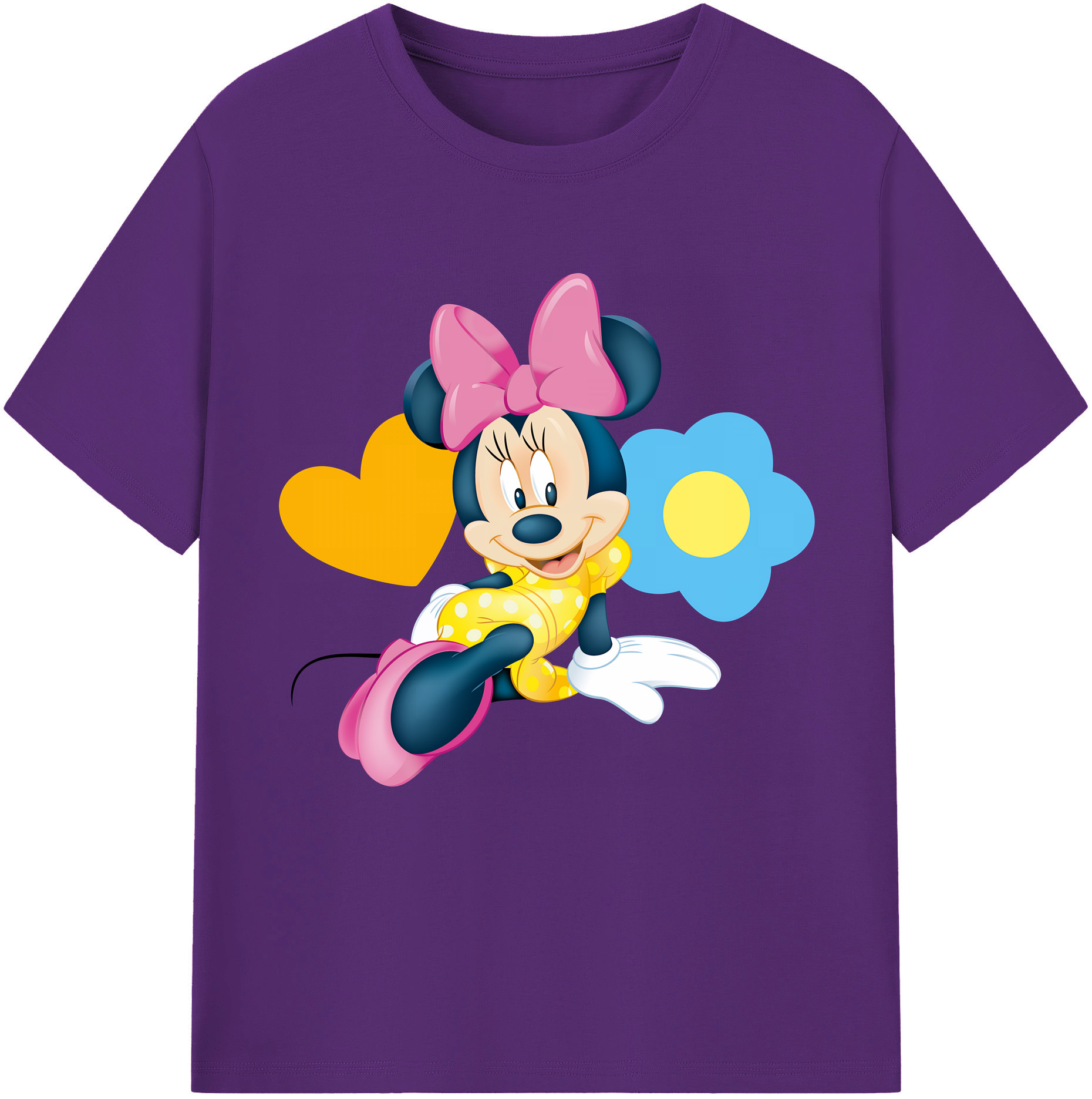 （画像用） ミッキーマウス Mickey Mouse 綿100％半袖Tシャツ（フロントプリント）