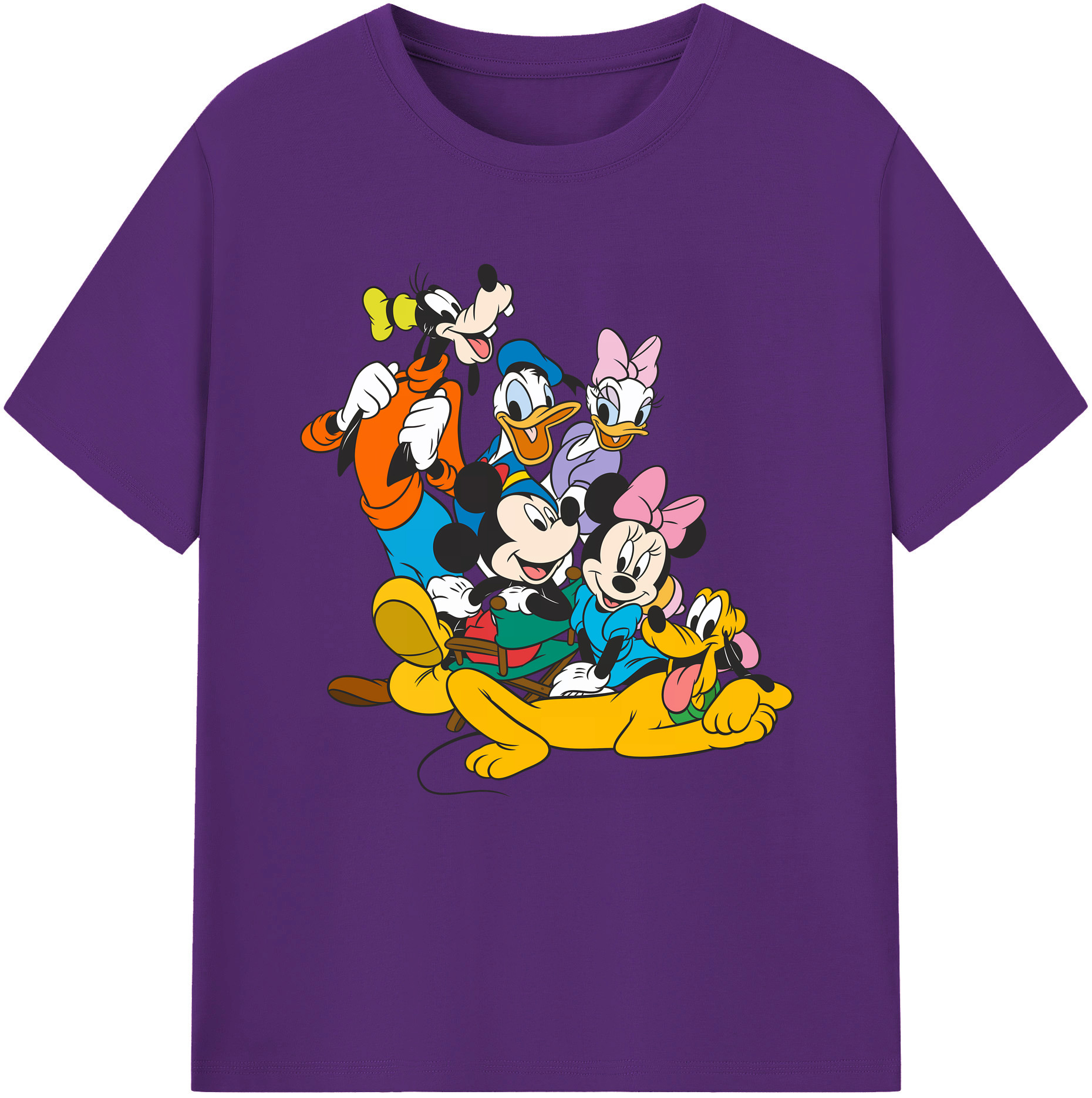 （画像用） ミッキーマウス Mickey Mouse 綿100％半袖Tシャツ（フロントプリント）