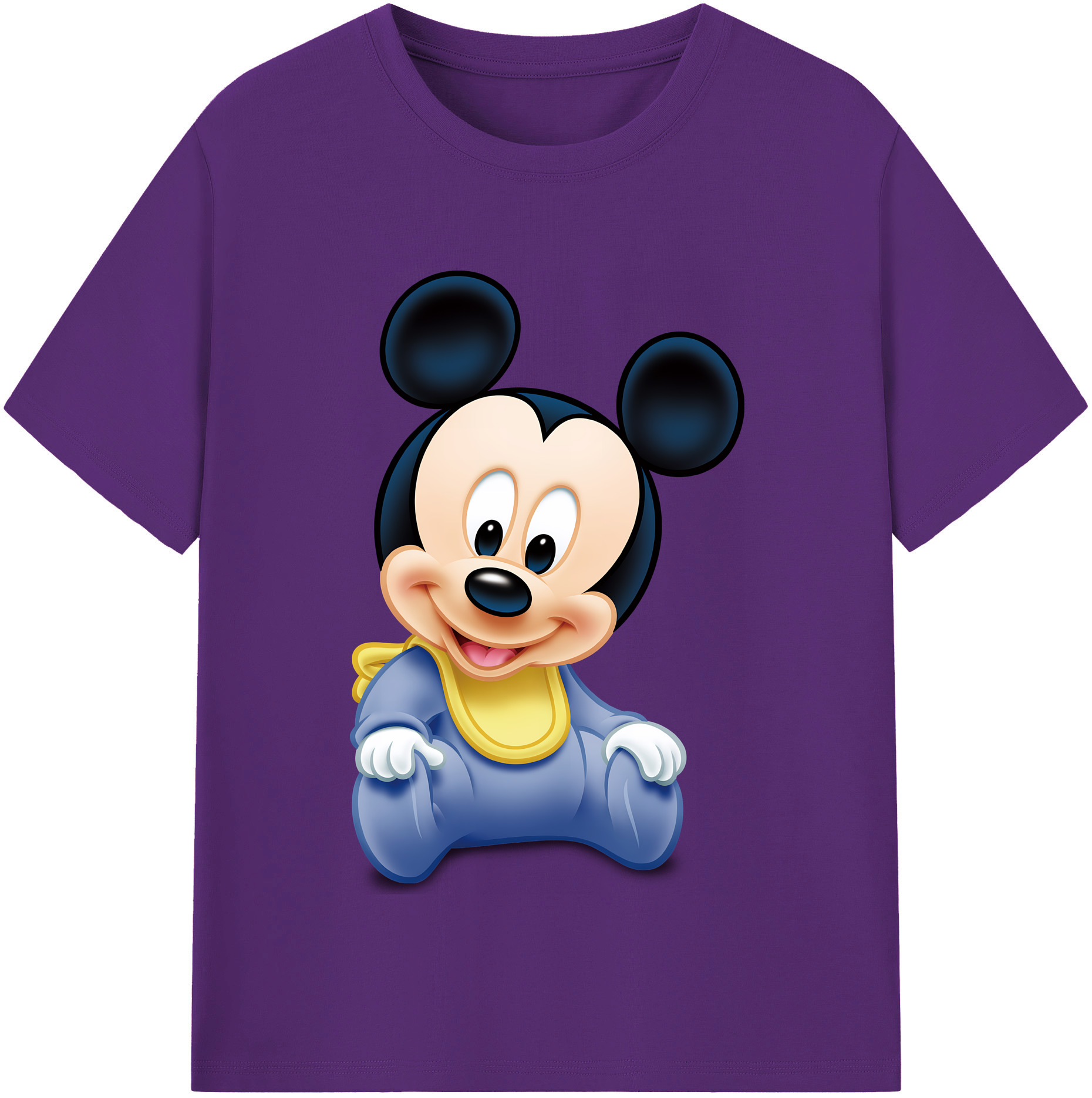 （画像用） ミッキーマウス Mickey Mouse 綿100％半袖Tシャツ（フロントプリント）