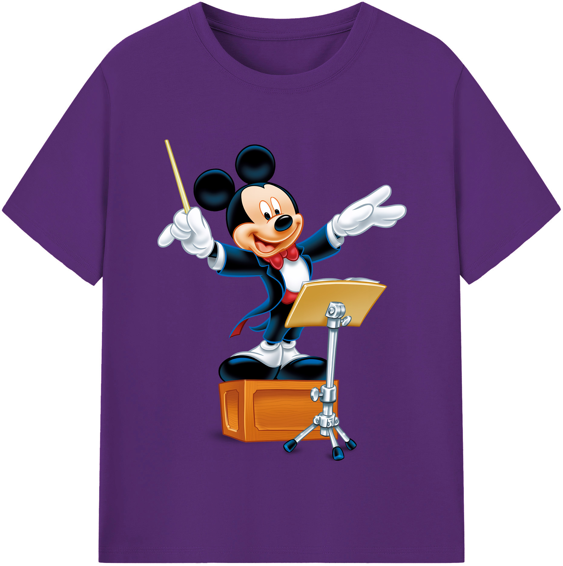 （画像用） ミッキーマウス Mickey Mouse 綿100％半袖Tシャツ（フロントプリント）