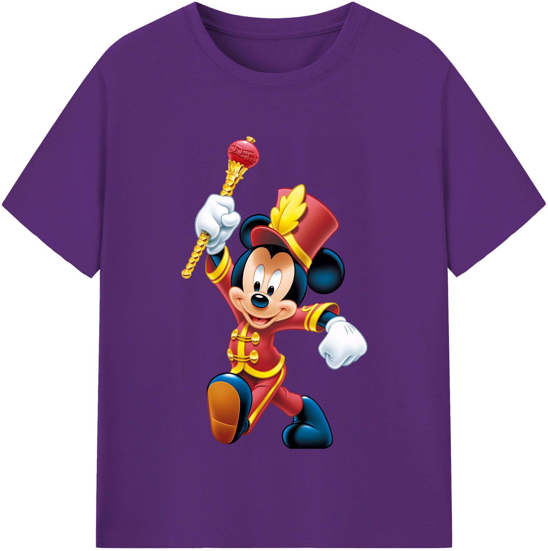 （画像用） ミッキーマウス Mickey Mouse 綿100％半袖Tシャツ（フロントプリント）