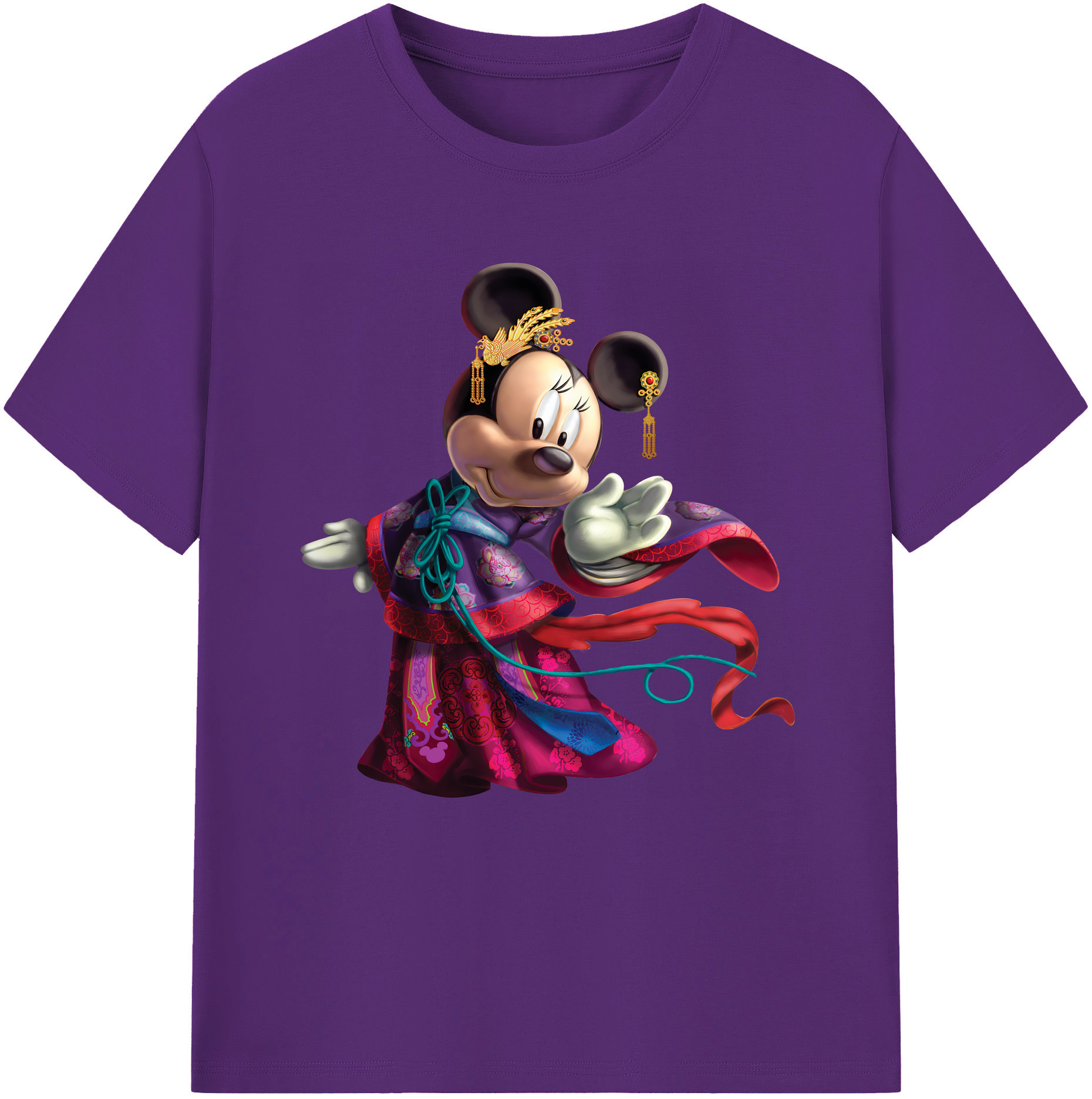 （画像用） ミッキーマウス Mickey Mouse 綿100％半袖Tシャツ（フロントプリント）