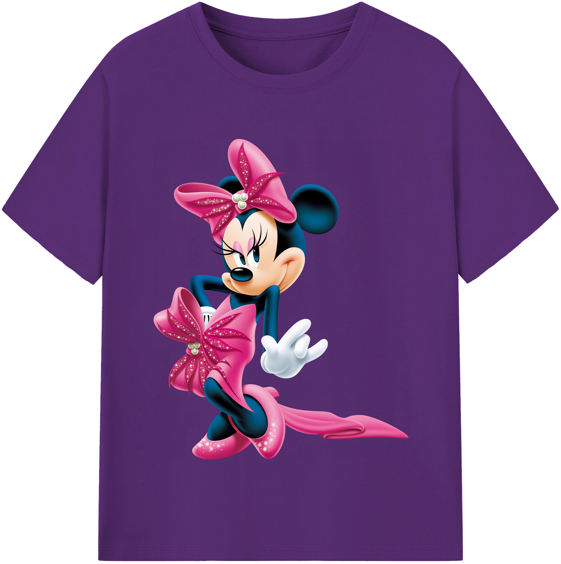 （画像用） ミッキーマウス Mickey Mouse 綿100％半袖Tシャツ（フロントプリント）