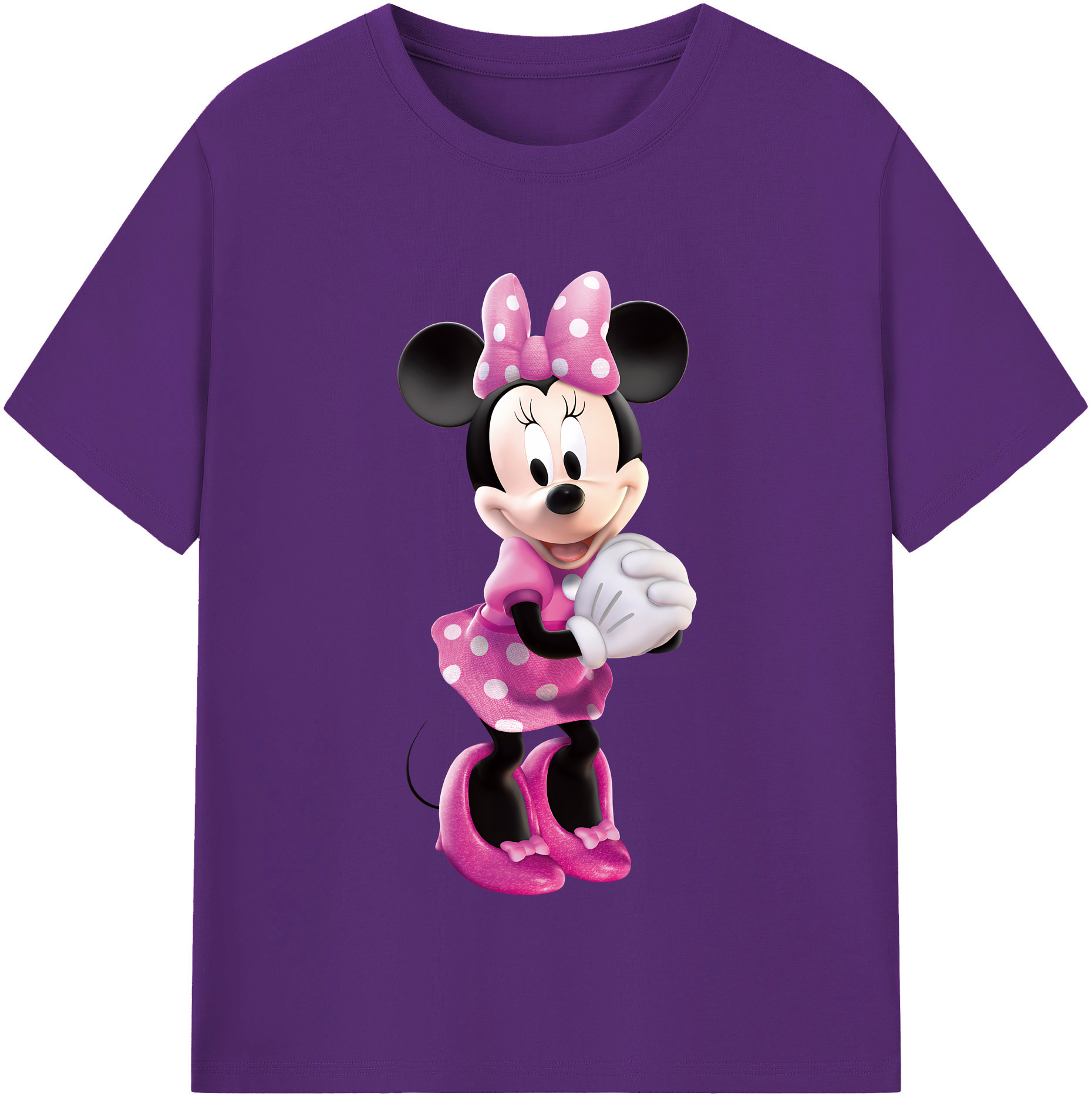 （画像用） ミッキーマウス Mickey Mouse 綿100％半袖Tシャツ（フロントプリント）