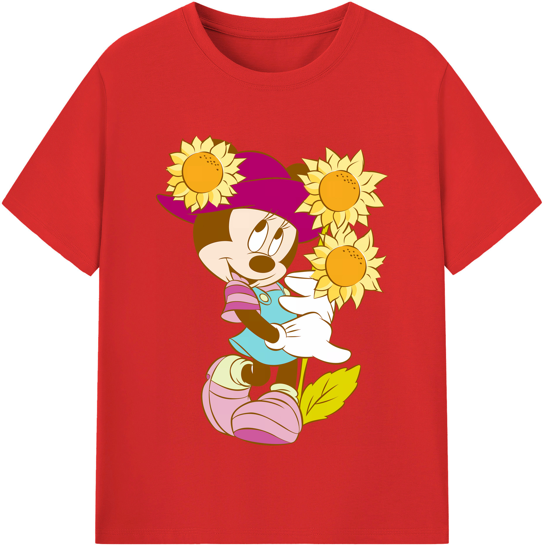 （画像用） ミッキーマウス Mickey Mouse 綿100％半袖Tシャツ（フロントプリント）