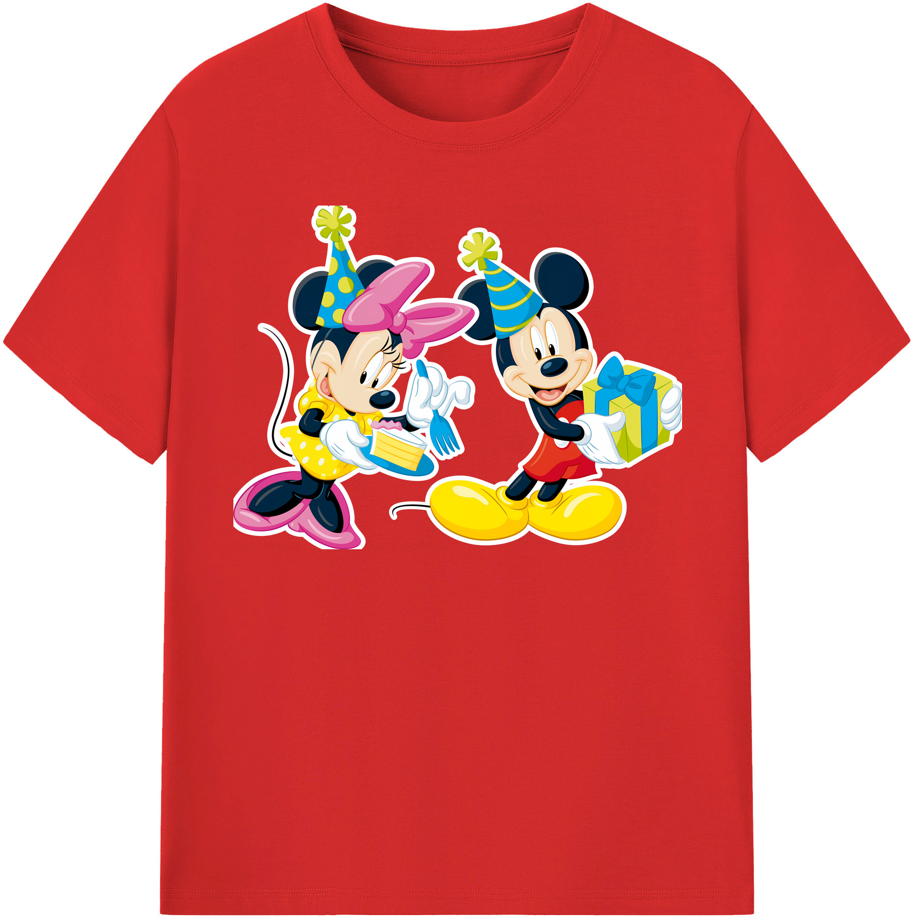 （画像用） ミッキーマウス Mickey Mouse 綿100％半袖Tシャツ（フロントプリント）