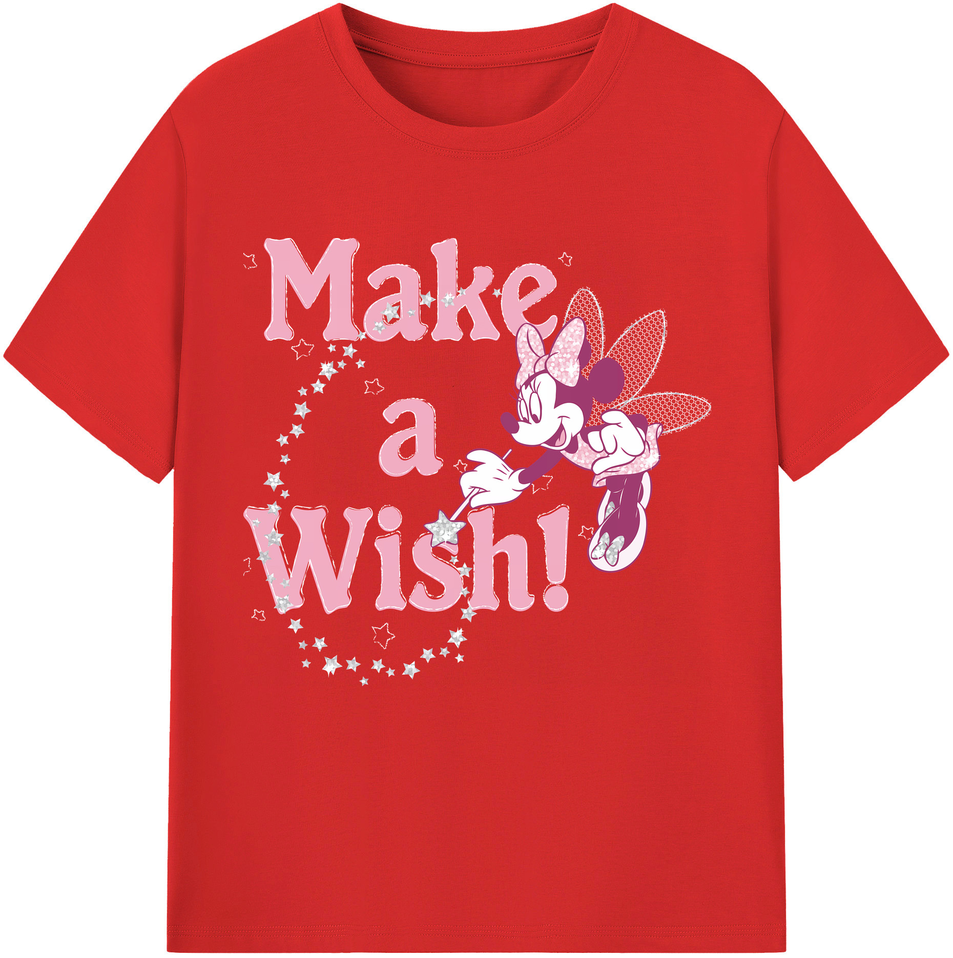 （画像用） ミッキーマウス Mickey Mouse 綿100％半袖Tシャツ（フロントプリント）