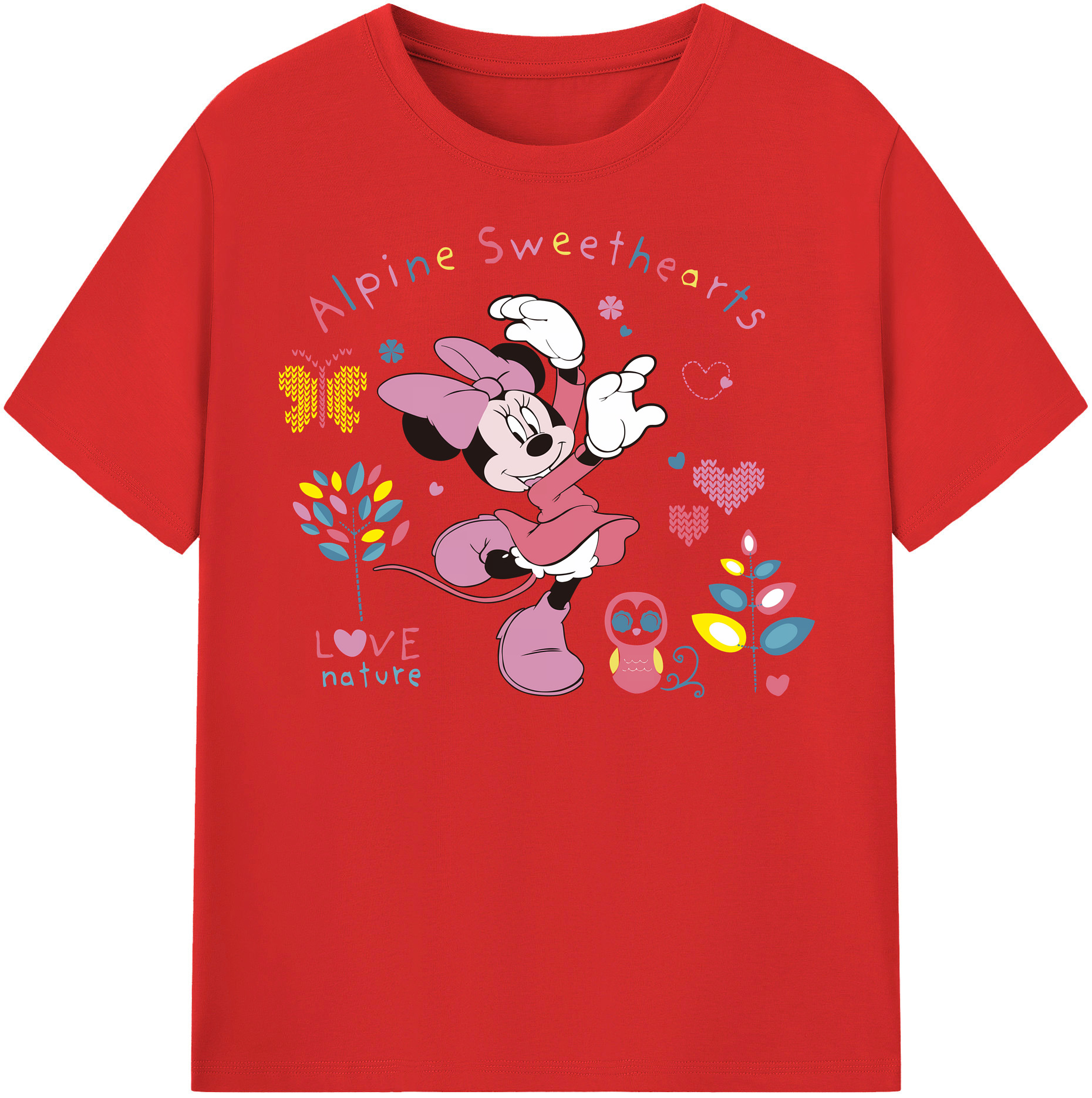（画像用） ミッキーマウス Mickey Mouse 綿100％半袖Tシャツ（フロントプリント）