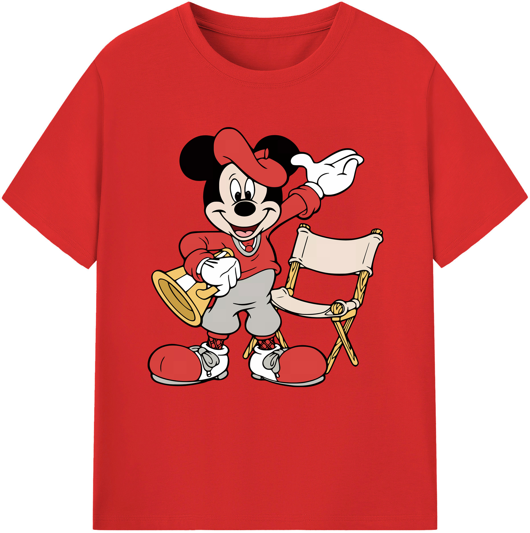 （画像用） ミッキーマウス Mickey Mouse 綿100％半袖Tシャツ（フロントプリント）