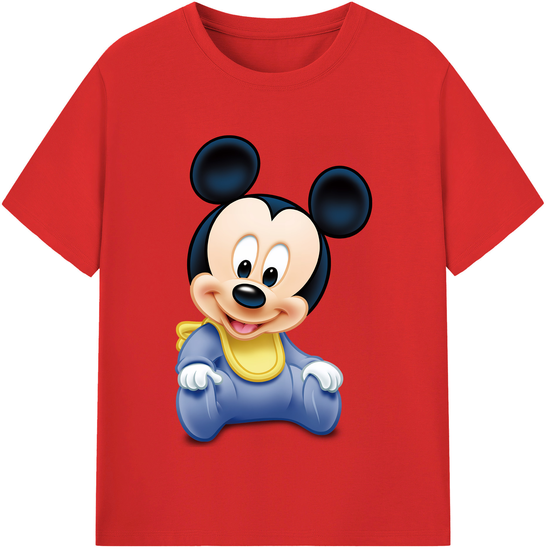（画像用） ミッキーマウス Mickey Mouse 綿100％半袖Tシャツ（フロントプリント）