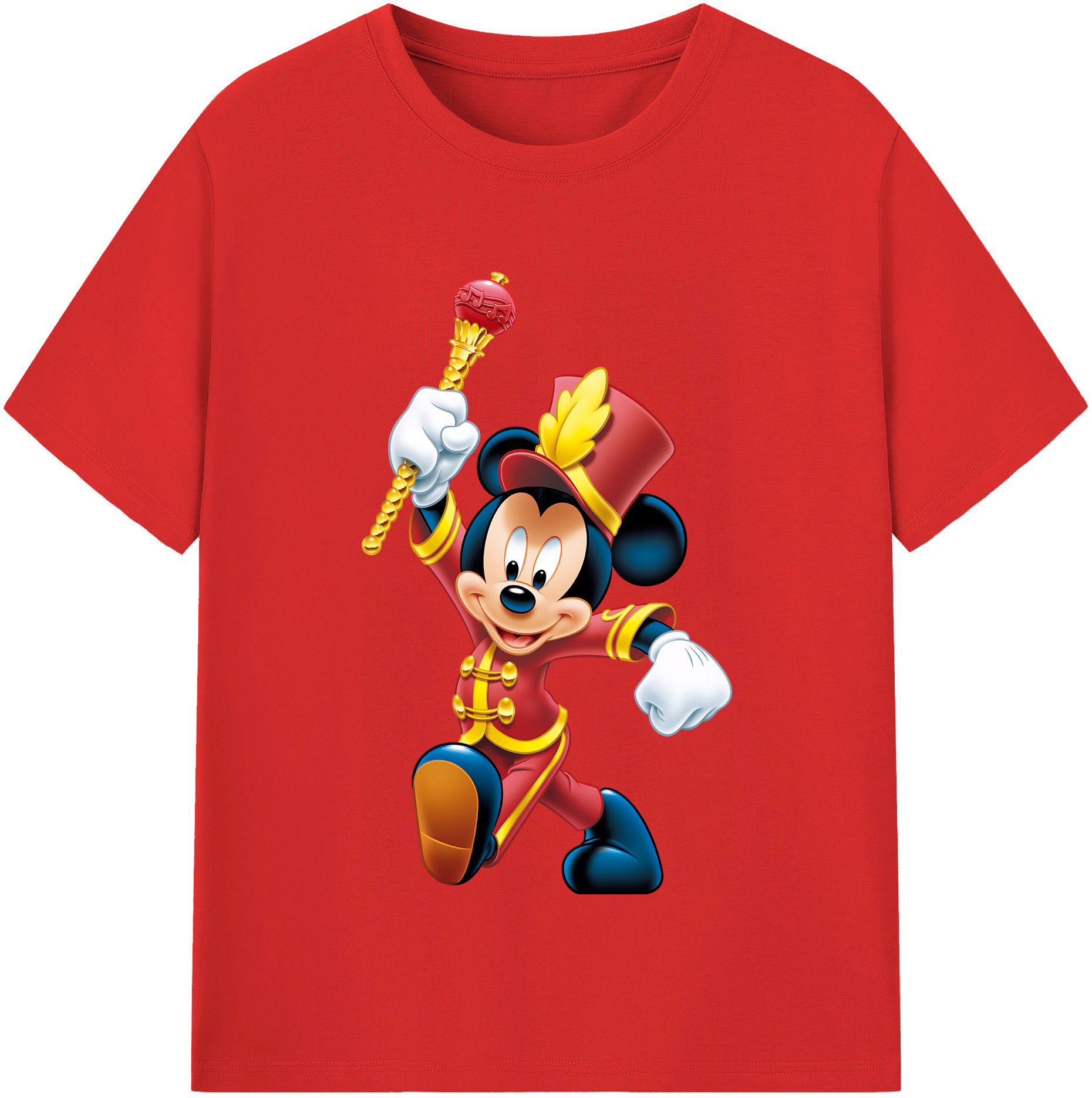（画像用） ミッキーマウス Mickey Mouse 綿100％半袖Tシャツ（フロントプリント）