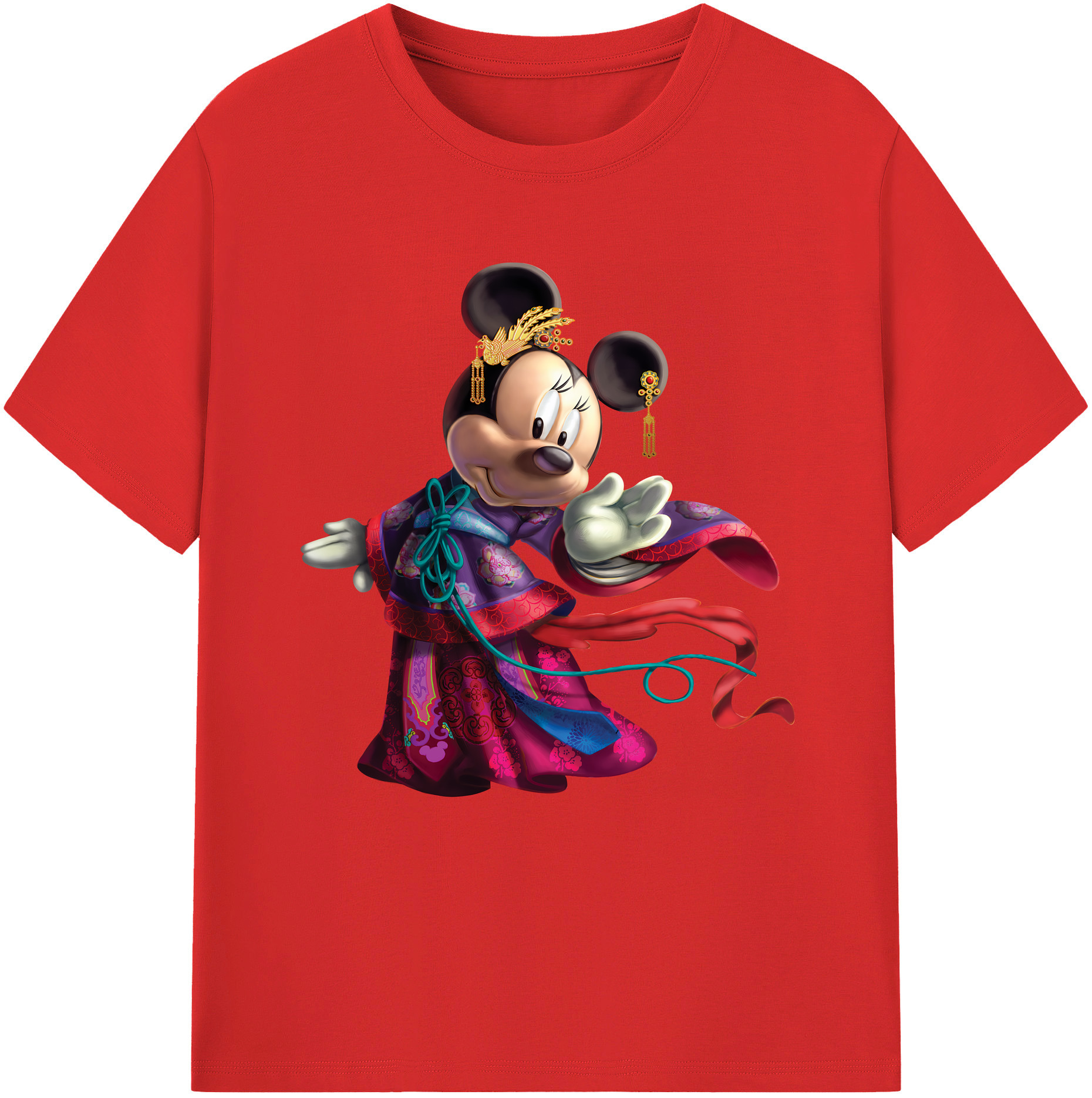 （画像用） ミッキーマウス Mickey Mouse 綿100％半袖Tシャツ（フロントプリント）