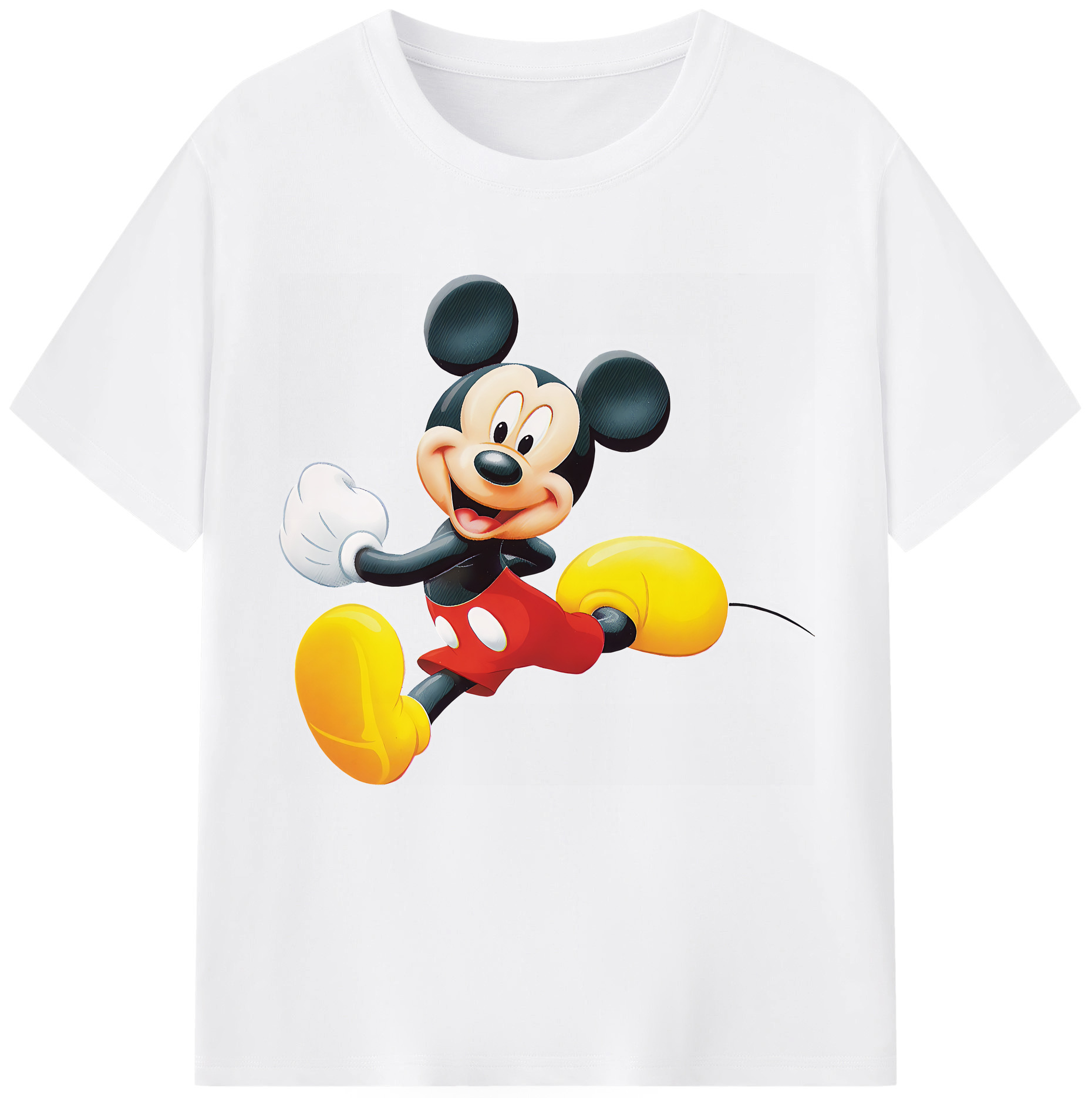 （画像用） ミッキーマウス Mickey Mouse 綿100％半袖Tシャツ（フロントプリント）