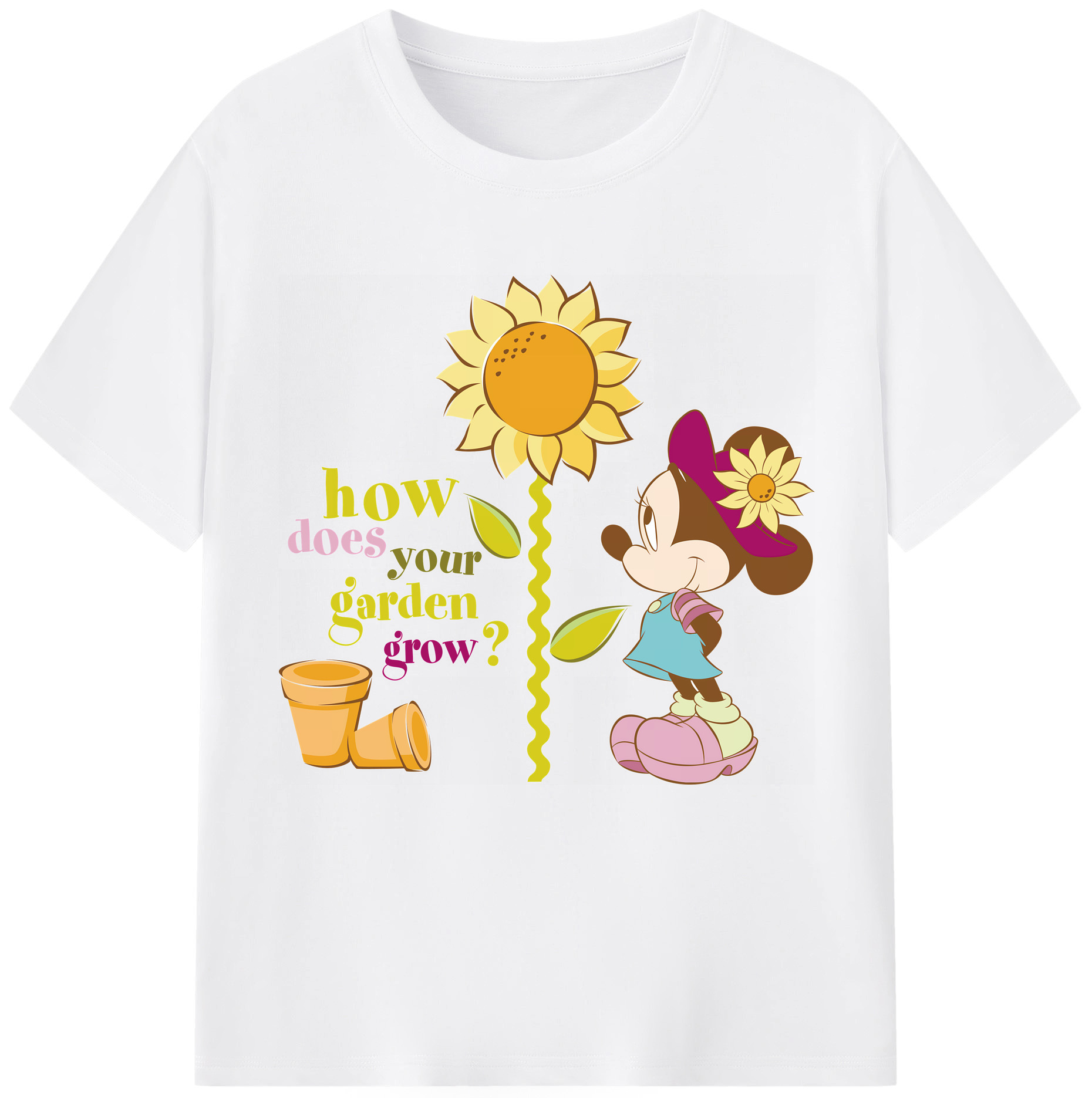 （画像用） ミッキーマウス Mickey Mouse 綿100％半袖Tシャツ（フロントプリント）