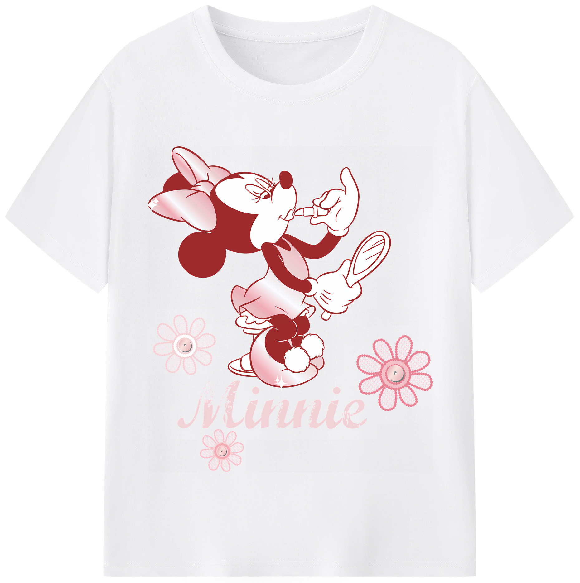 （画像用） ミッキーマウス Mickey Mouse 綿100％半袖Tシャツ（フロントプリント）