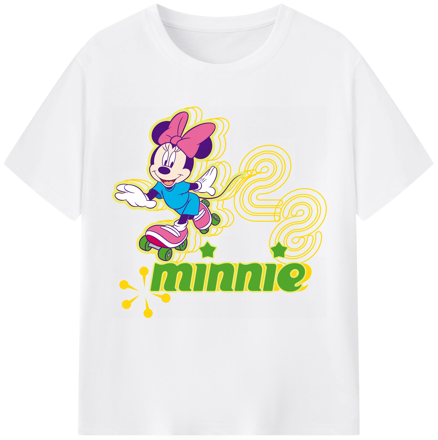 （画像用） ミッキーマウス Mickey Mouse 綿100％半袖Tシャツ（フロントプリント）
