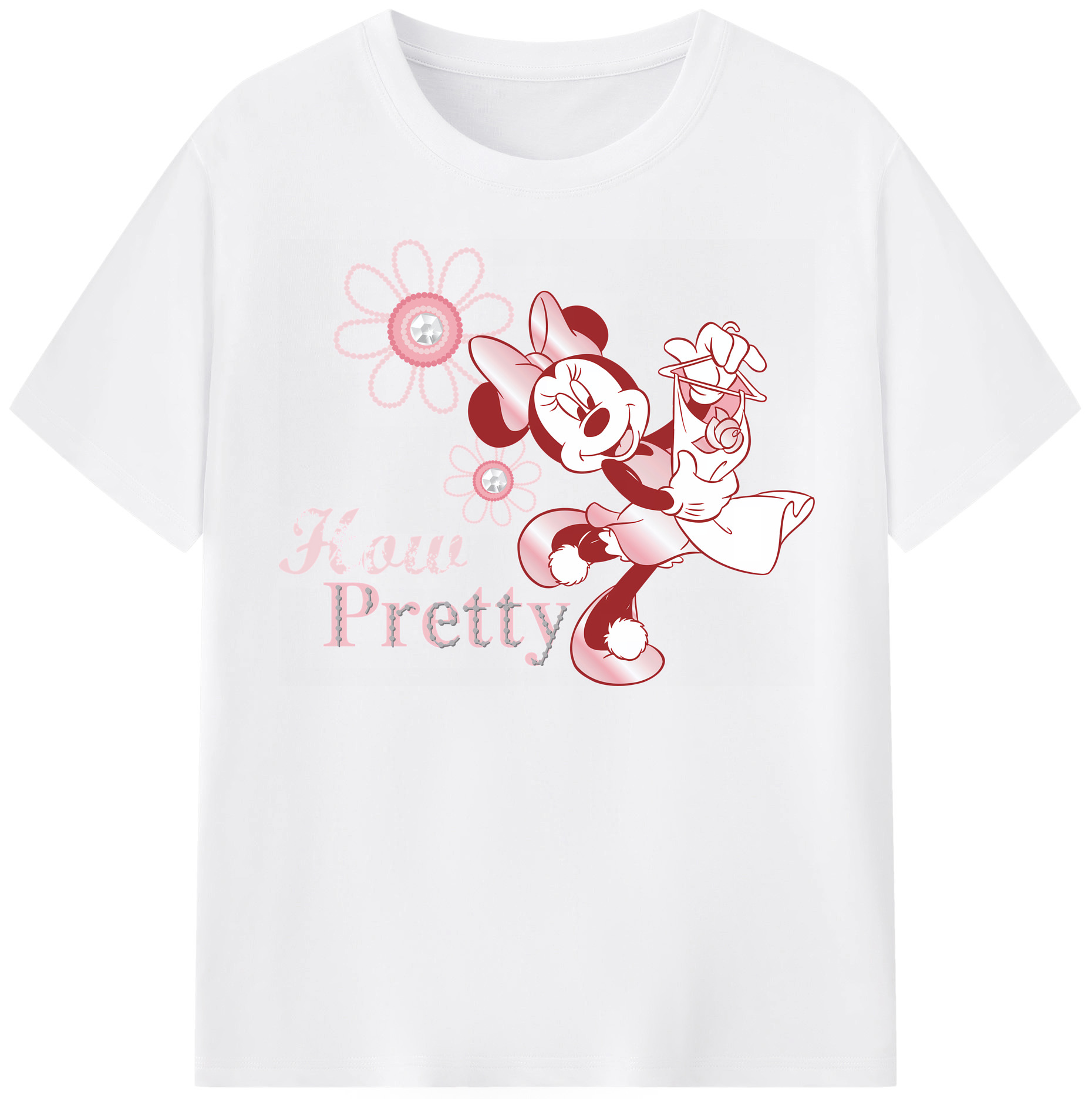 （画像用） ミッキーマウス Mickey Mouse 綿100％半袖Tシャツ（フロントプリント）