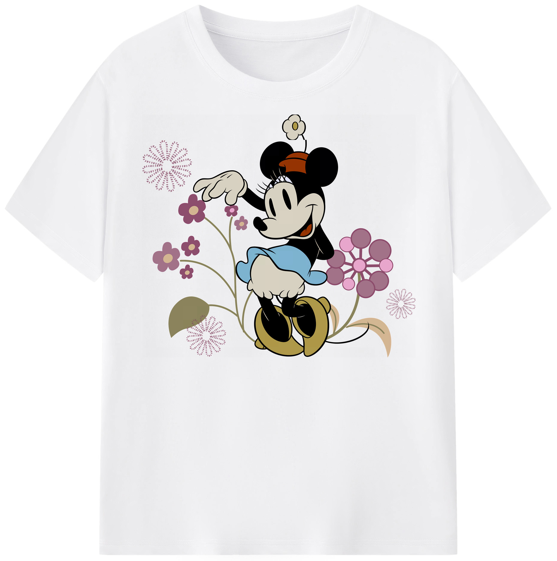 （画像用） ミッキーマウス Mickey Mouse 綿100％半袖Tシャツ（フロントプリント）