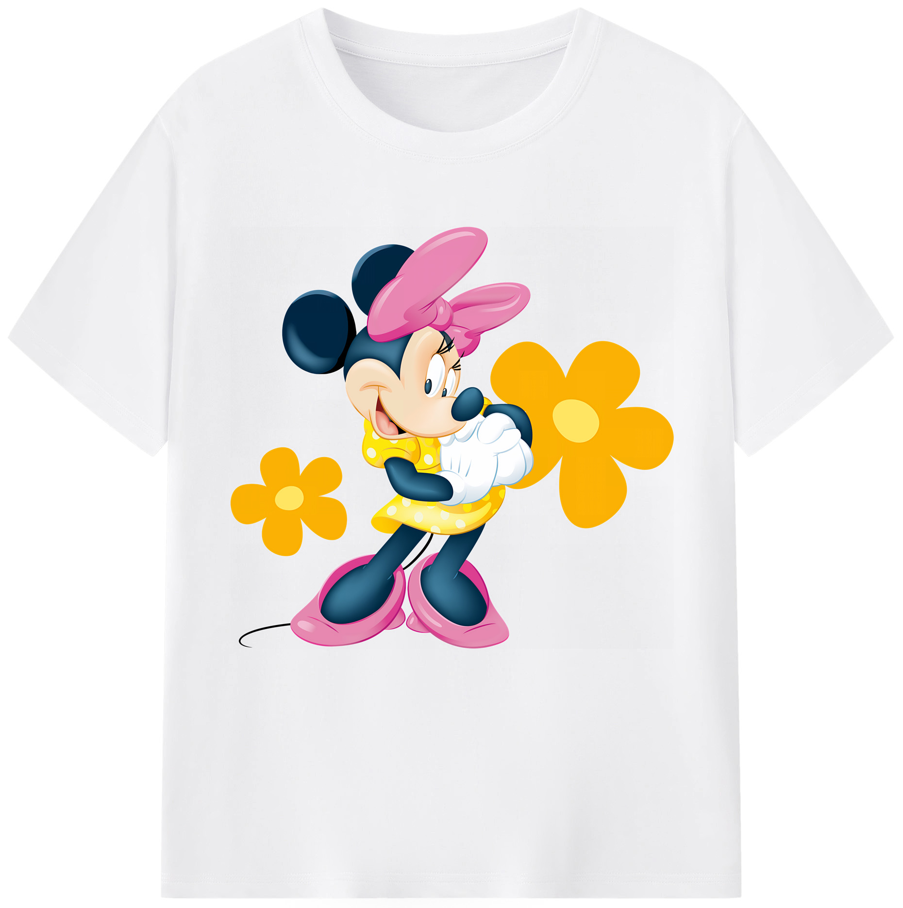 （画像用） ミッキーマウス Mickey Mouse 綿100％半袖Tシャツ（フロントプリント）