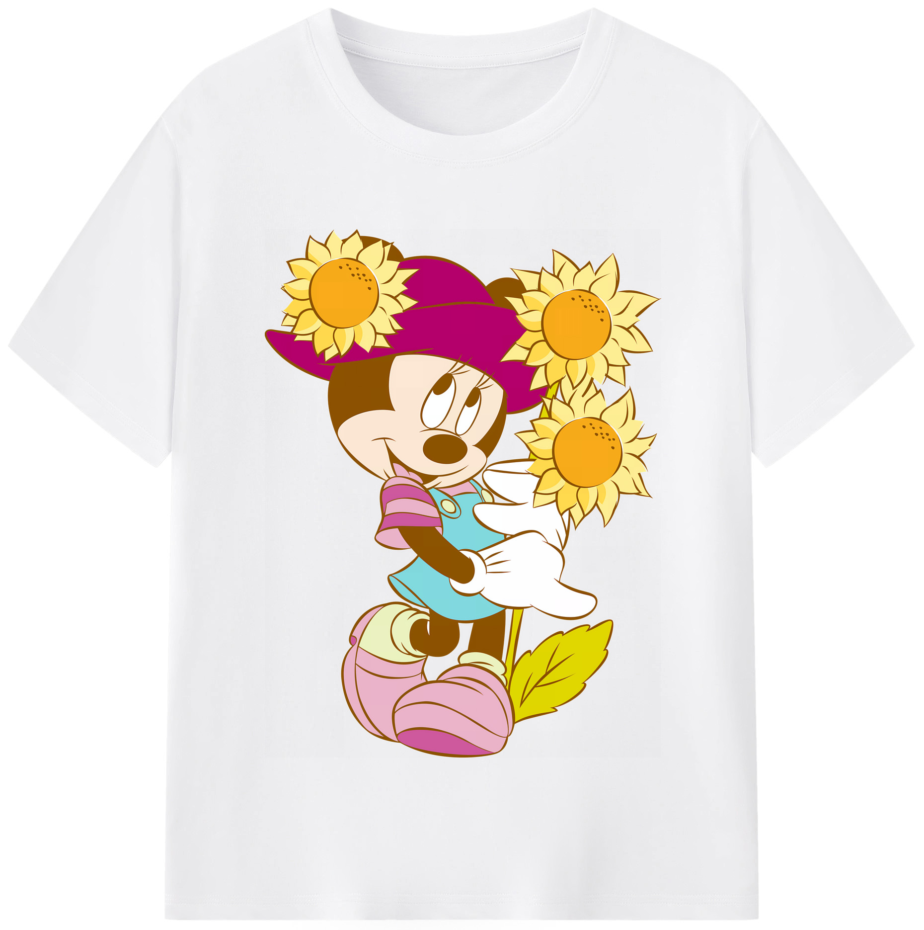 （画像用） ミッキーマウス Mickey Mouse 綿100％半袖Tシャツ（フロントプリント）