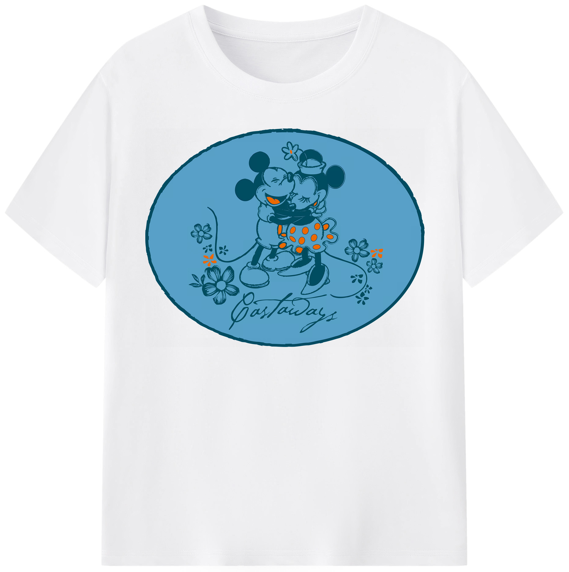 （画像用） ミッキーマウス Mickey Mouse 綿100％半袖Tシャツ（フロントプリント）