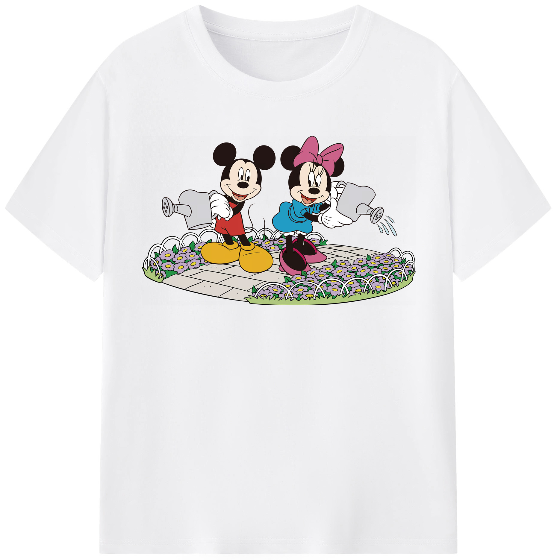 （画像用） ミッキーマウス Mickey Mouse 綿100％半袖Tシャツ（フロントプリント）