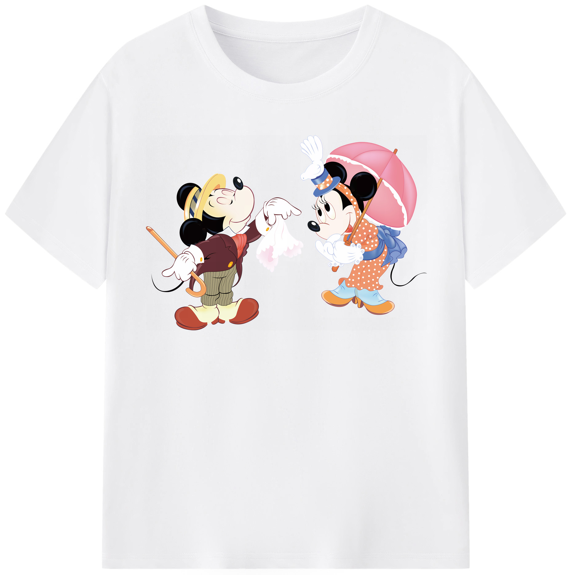 （画像用） ミッキーマウス Mickey Mouse 綿100％半袖Tシャツ（フロントプリント）