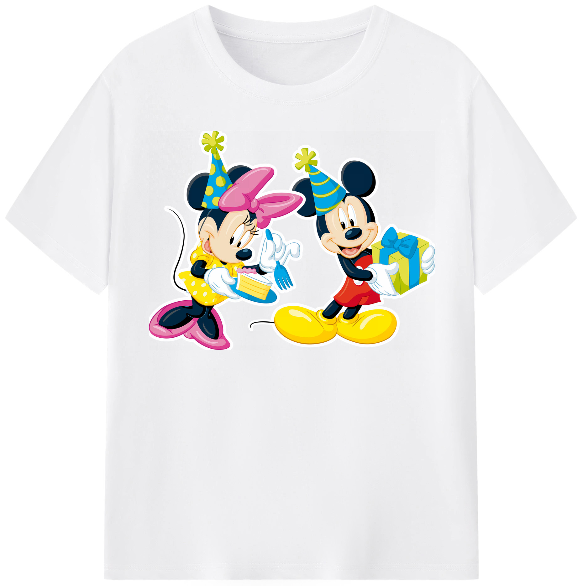 （画像用） ミッキーマウス Mickey Mouse 綿100％半袖Tシャツ（フロントプリント）