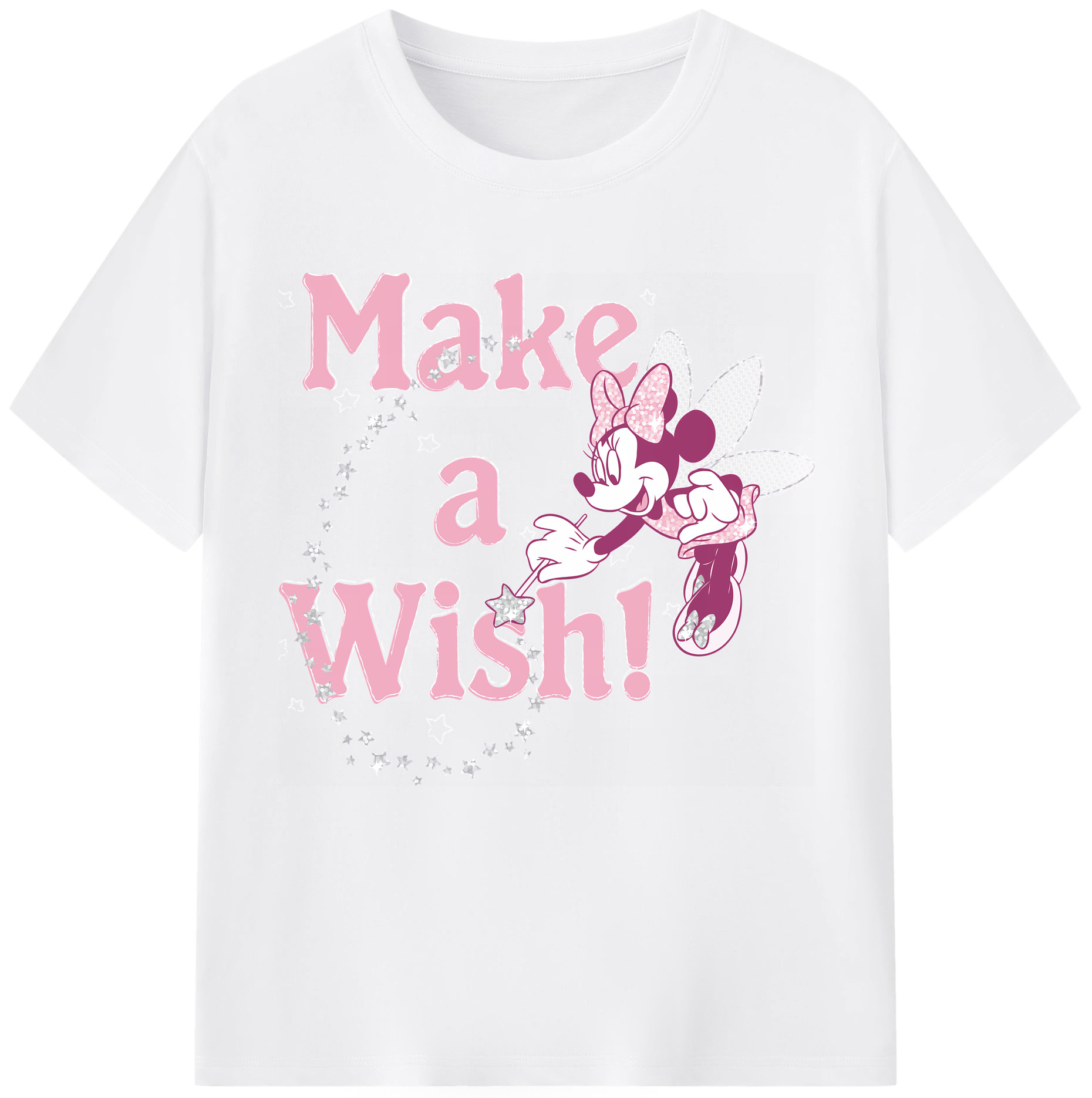 （画像用） ミッキーマウス Mickey Mouse 綿100％半袖Tシャツ（フロントプリント）