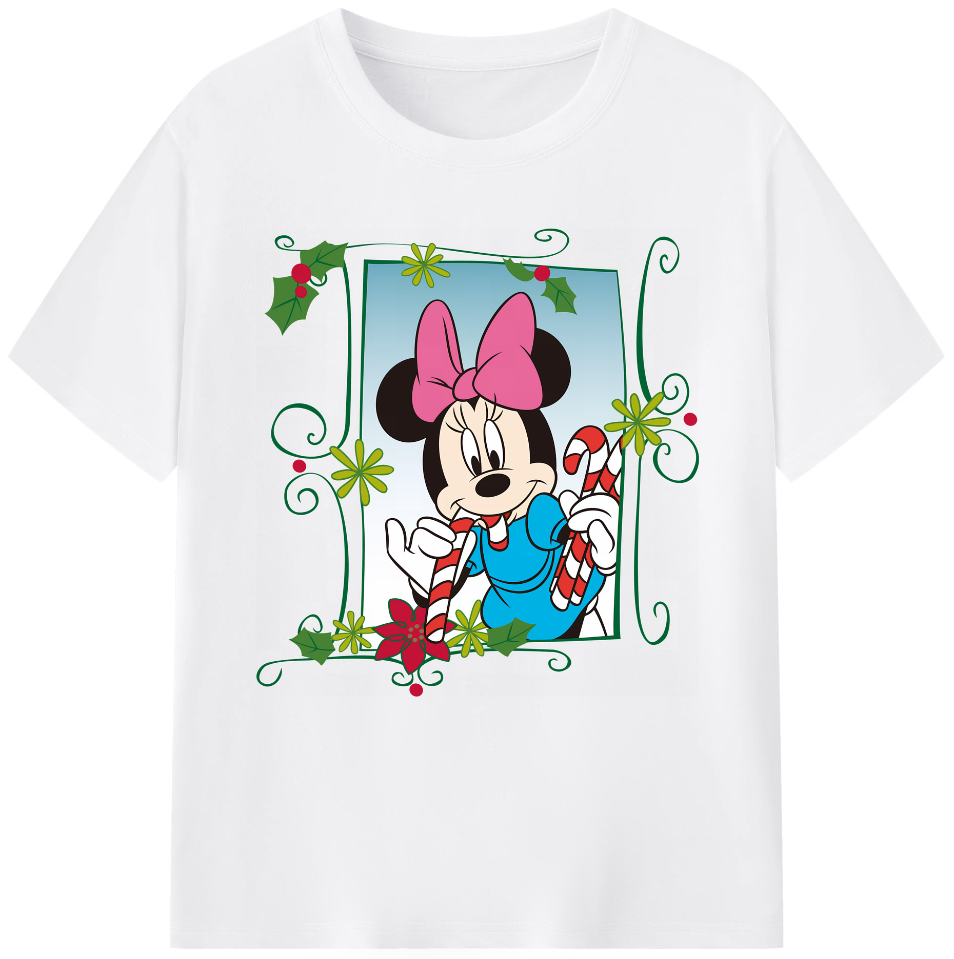 （画像用） ミッキーマウス Mickey Mouse 綿100％半袖Tシャツ（フロントプリント）