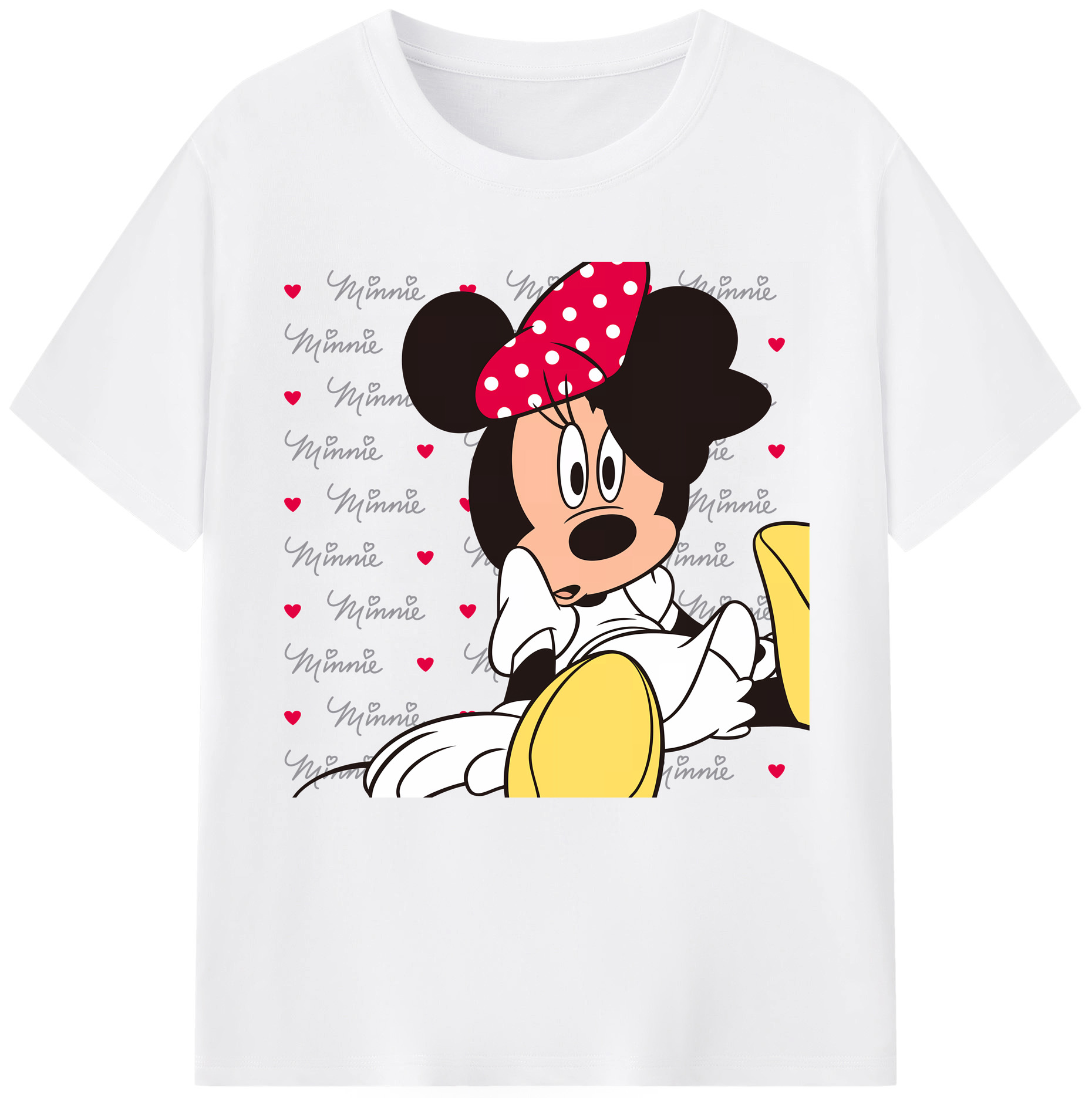 （画像用） ミッキーマウス Mickey Mouse 綿100％半袖Tシャツ（フロントプリント）