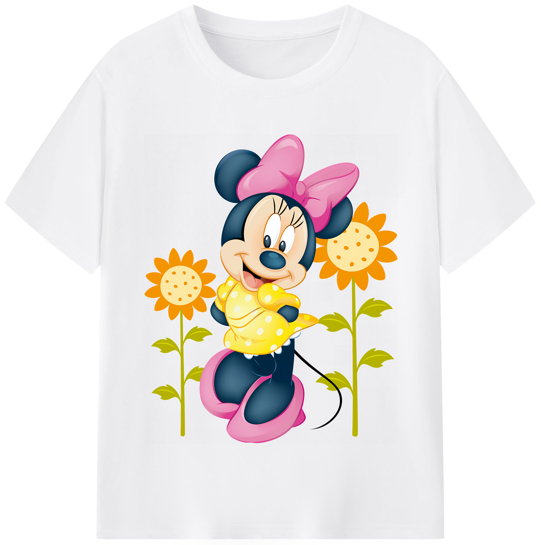 （画像用） ミッキーマウス Mickey Mouse 綿100％半袖Tシャツ（フロントプリント）