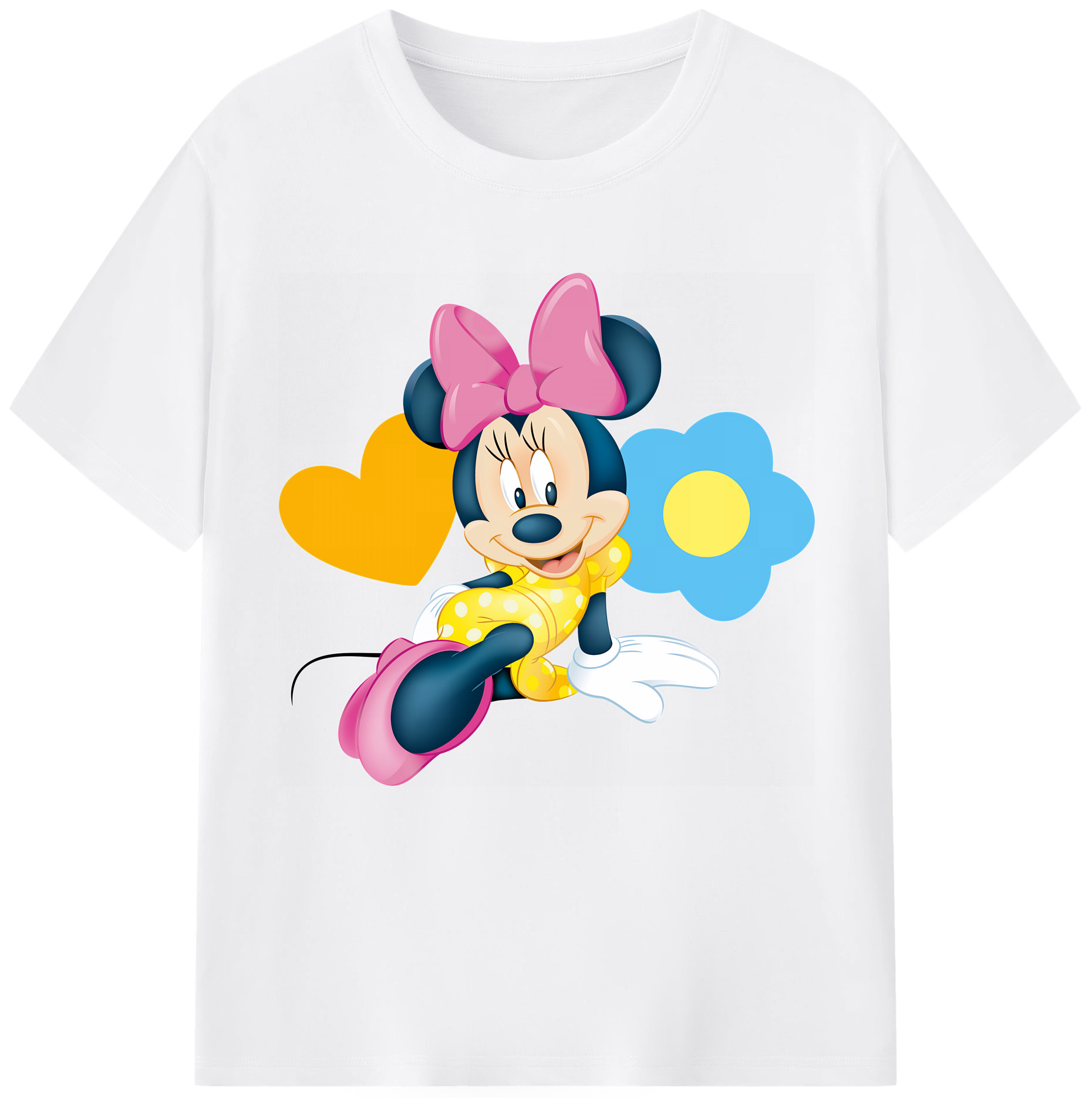 （画像用） ミッキーマウス Mickey Mouse 綿100％半袖Tシャツ（フロントプリント）