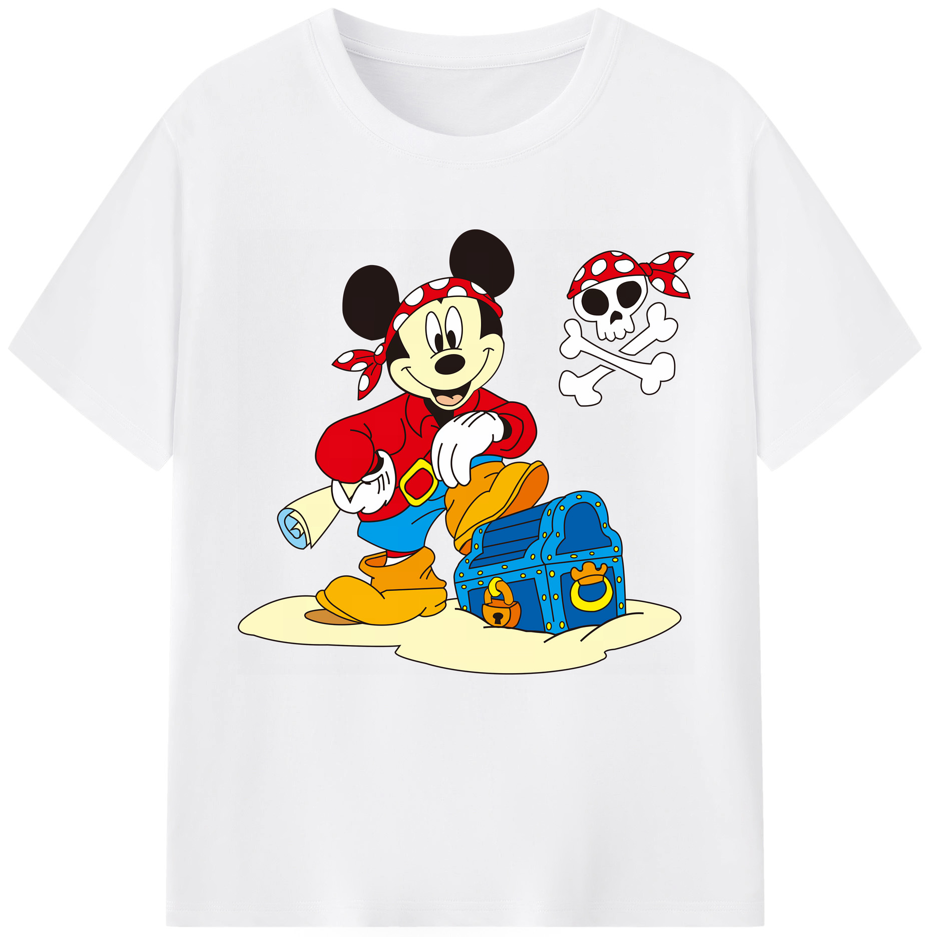 （画像用） ミッキーマウス Mickey Mouse 綿100％半袖Tシャツ（フロントプリント）