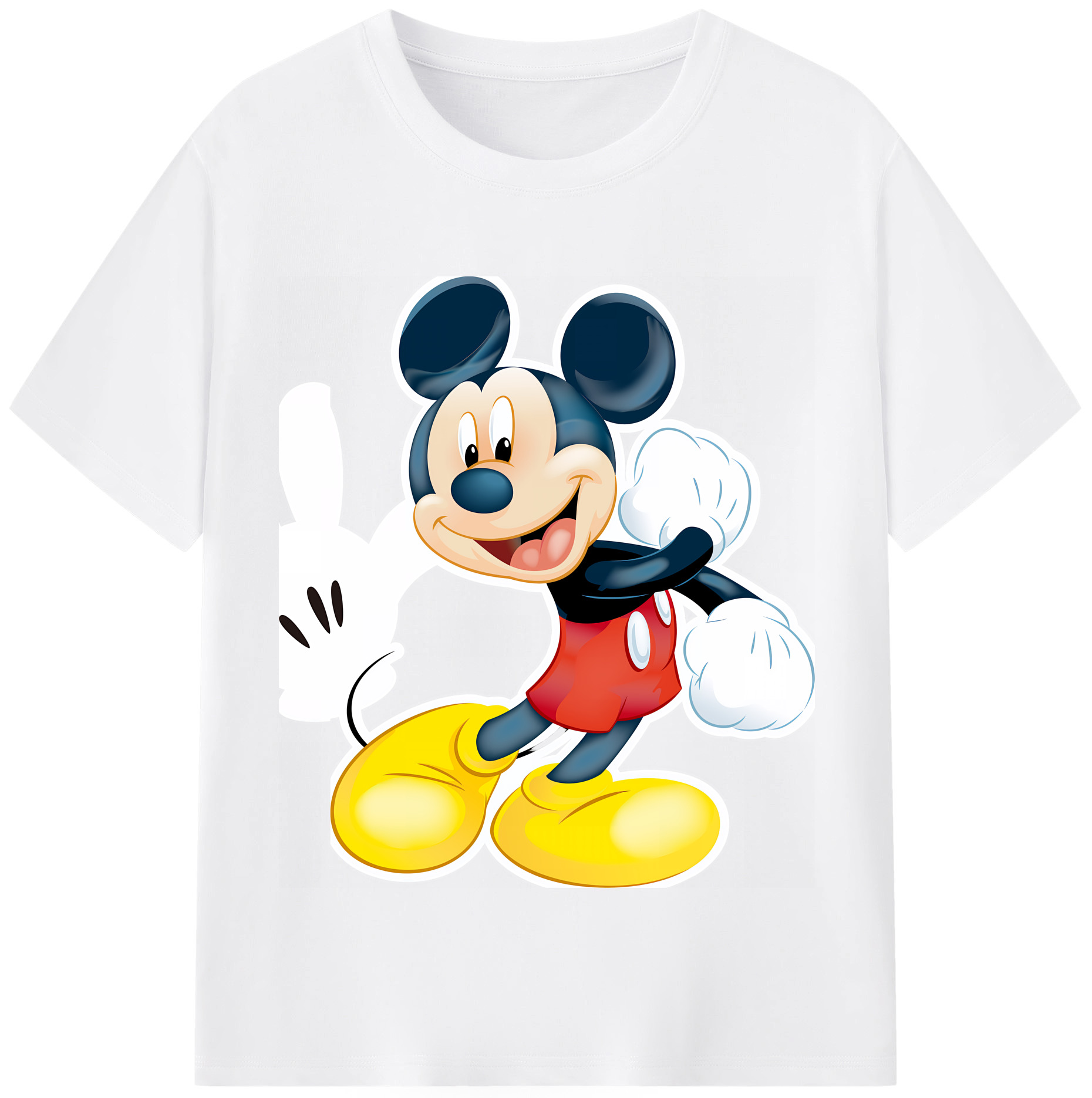 （画像用） ミッキーマウス Mickey Mouse 綿100％半袖Tシャツ（フロントプリント）