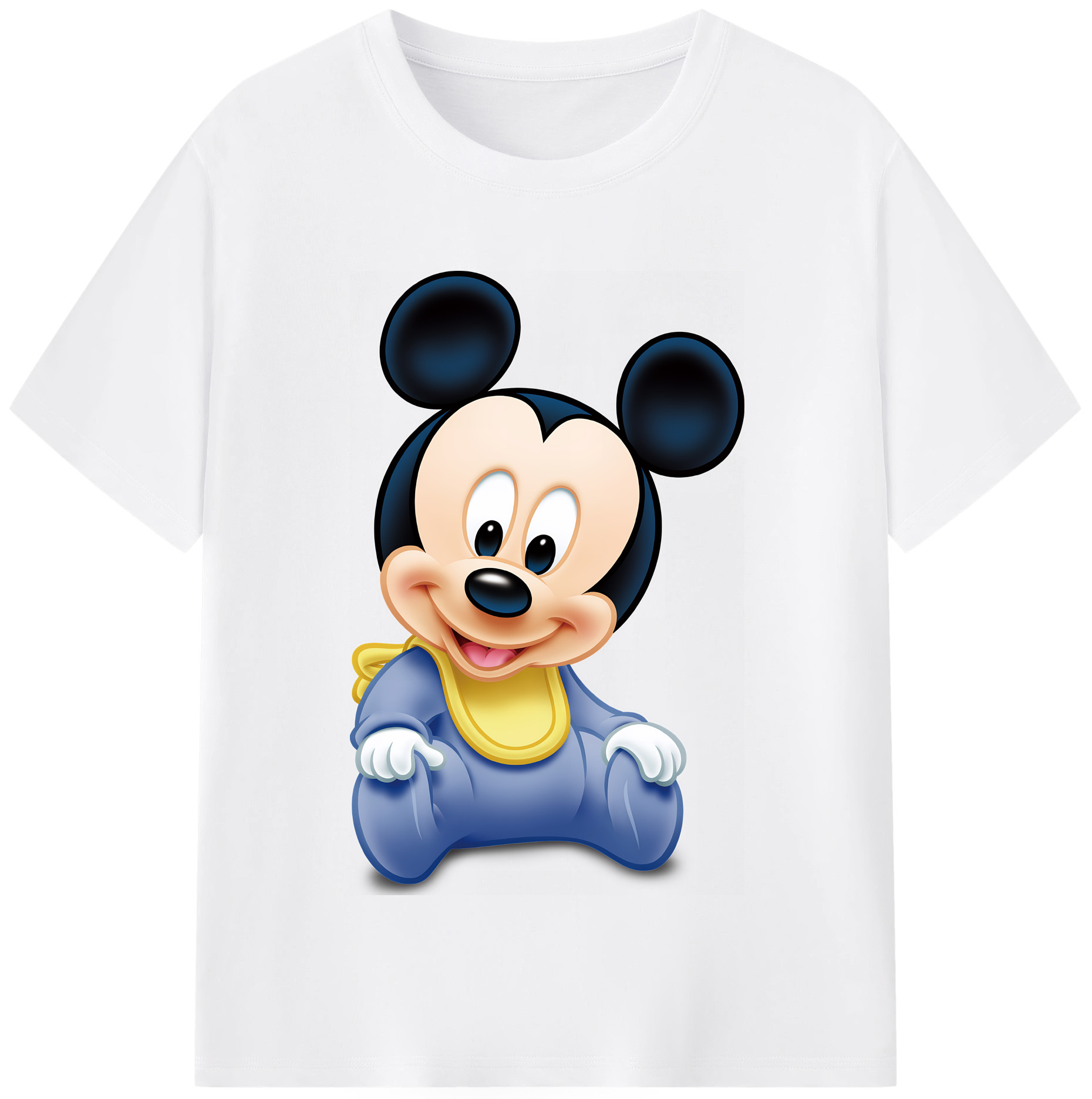 （画像用） ミッキーマウス Mickey Mouse 綿100％半袖Tシャツ（フロントプリント）