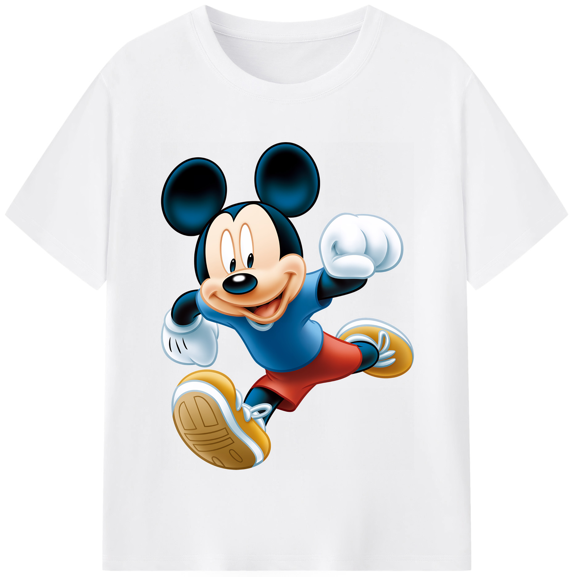 （画像用） ミッキーマウス Mickey Mouse 綿100％半袖Tシャツ（フロントプリント）