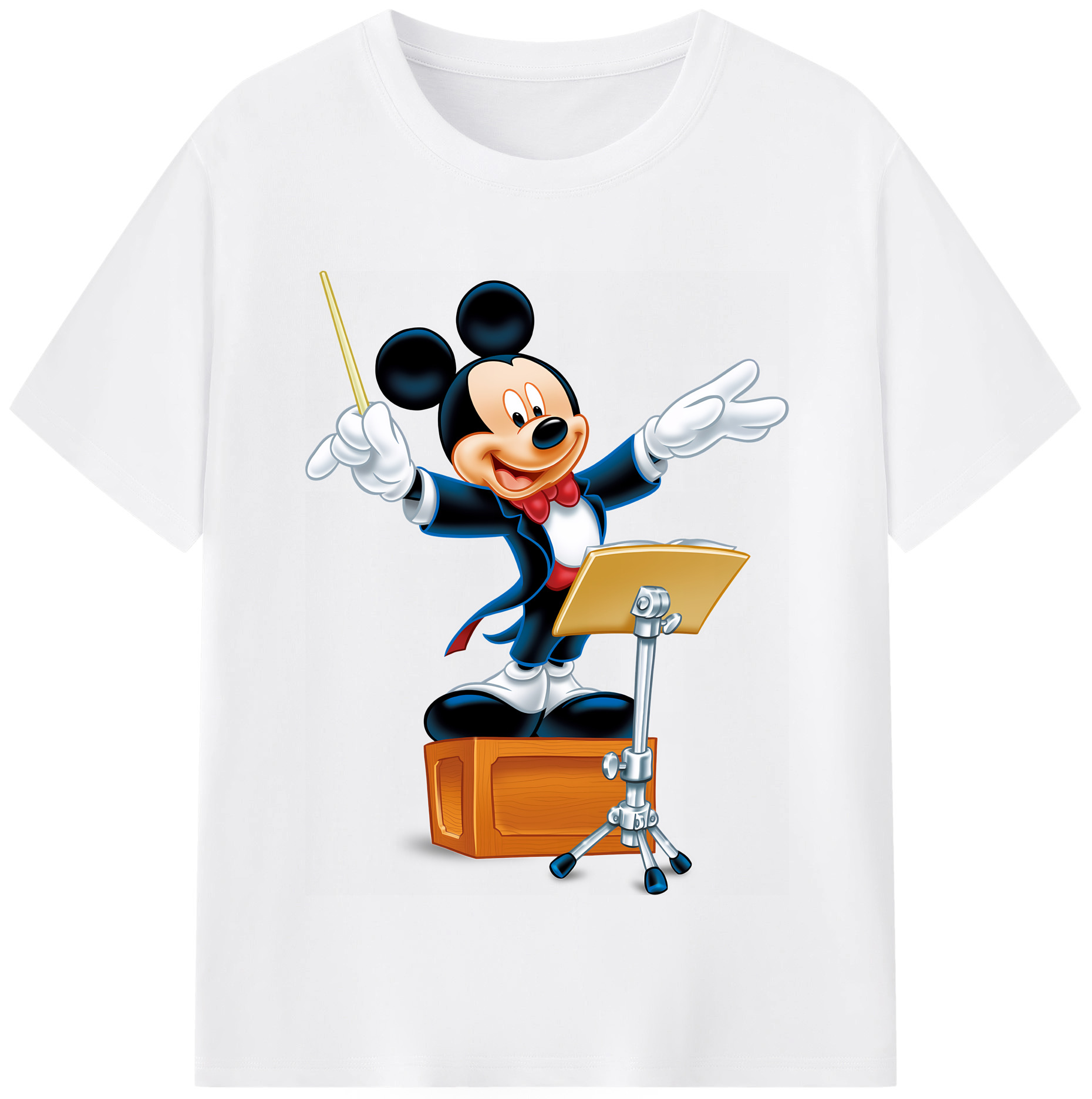 （画像用） ミッキーマウス Mickey Mouse 綿100％半袖Tシャツ（フロントプリント）