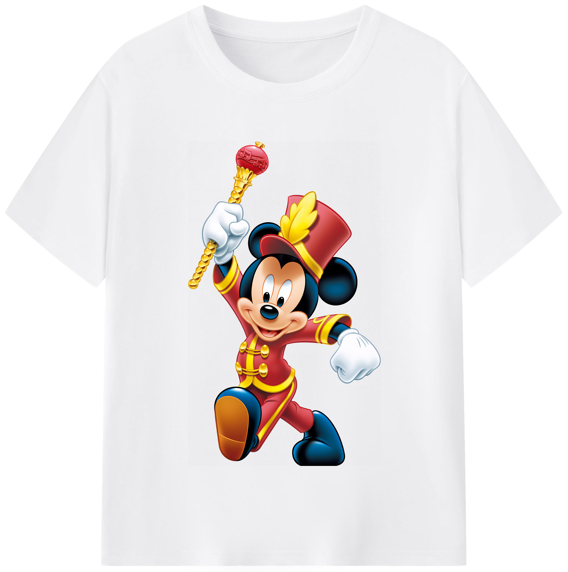 （画像用） ミッキーマウス Mickey Mouse 綿100％半袖Tシャツ（フロントプリント）