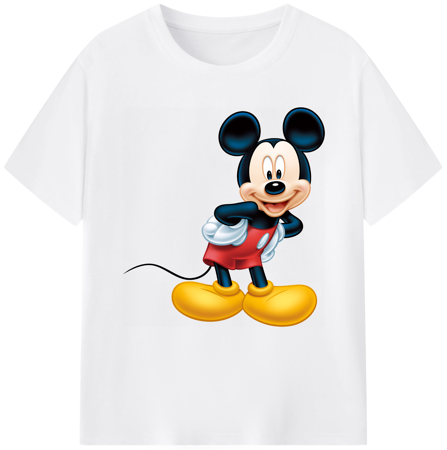 （画像用） ミッキーマウス Mickey Mouse 綿100％半袖Tシャツ（フロントプリント）