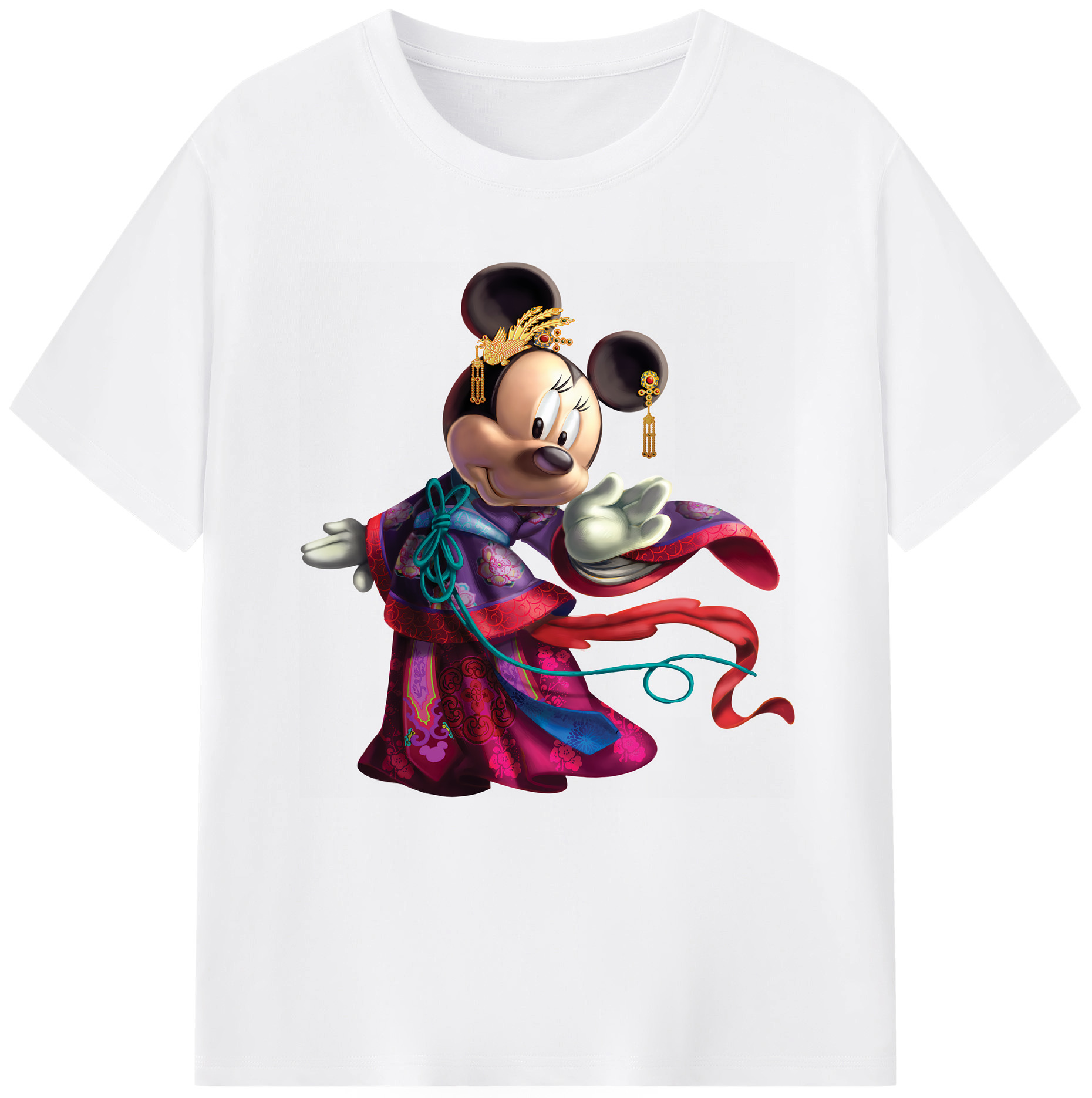 （画像用） ミッキーマウス Mickey Mouse 綿100％半袖Tシャツ（フロントプリント）